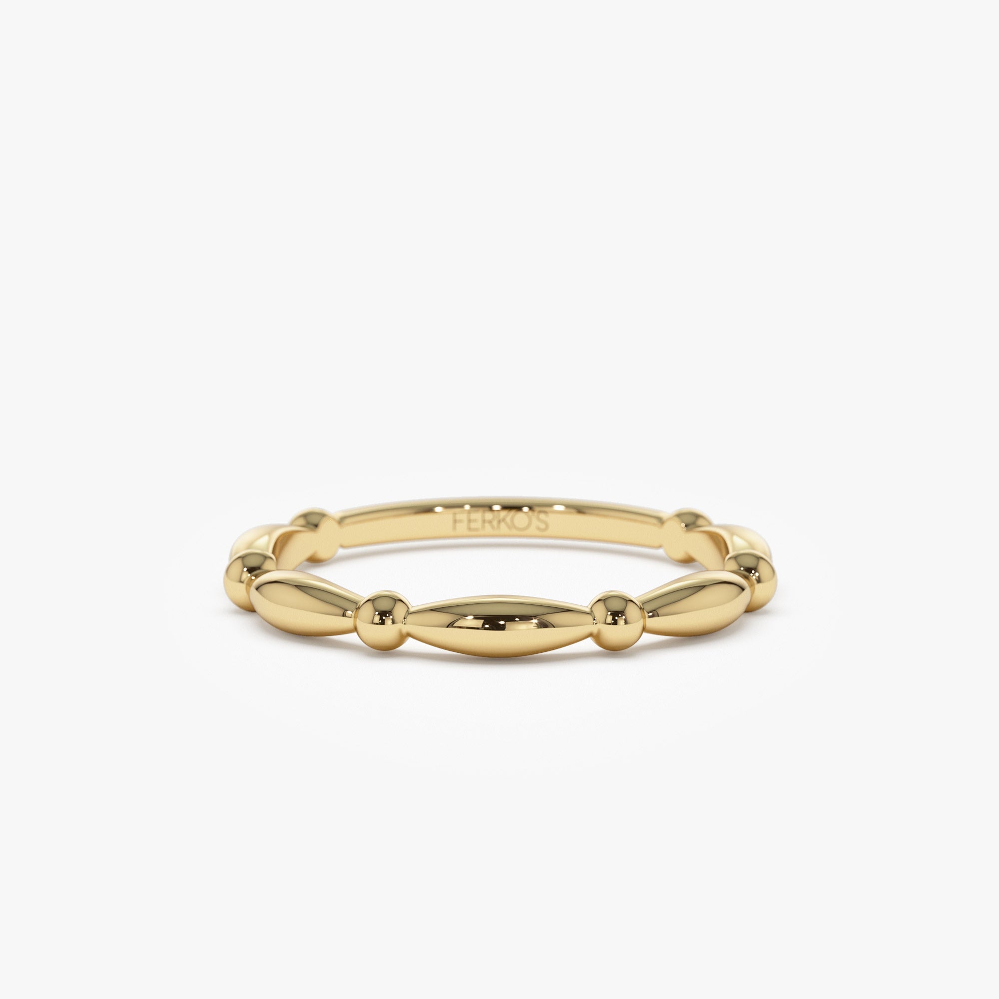 OBFJ1349 - 14K Cute Bead Stacking Band 1