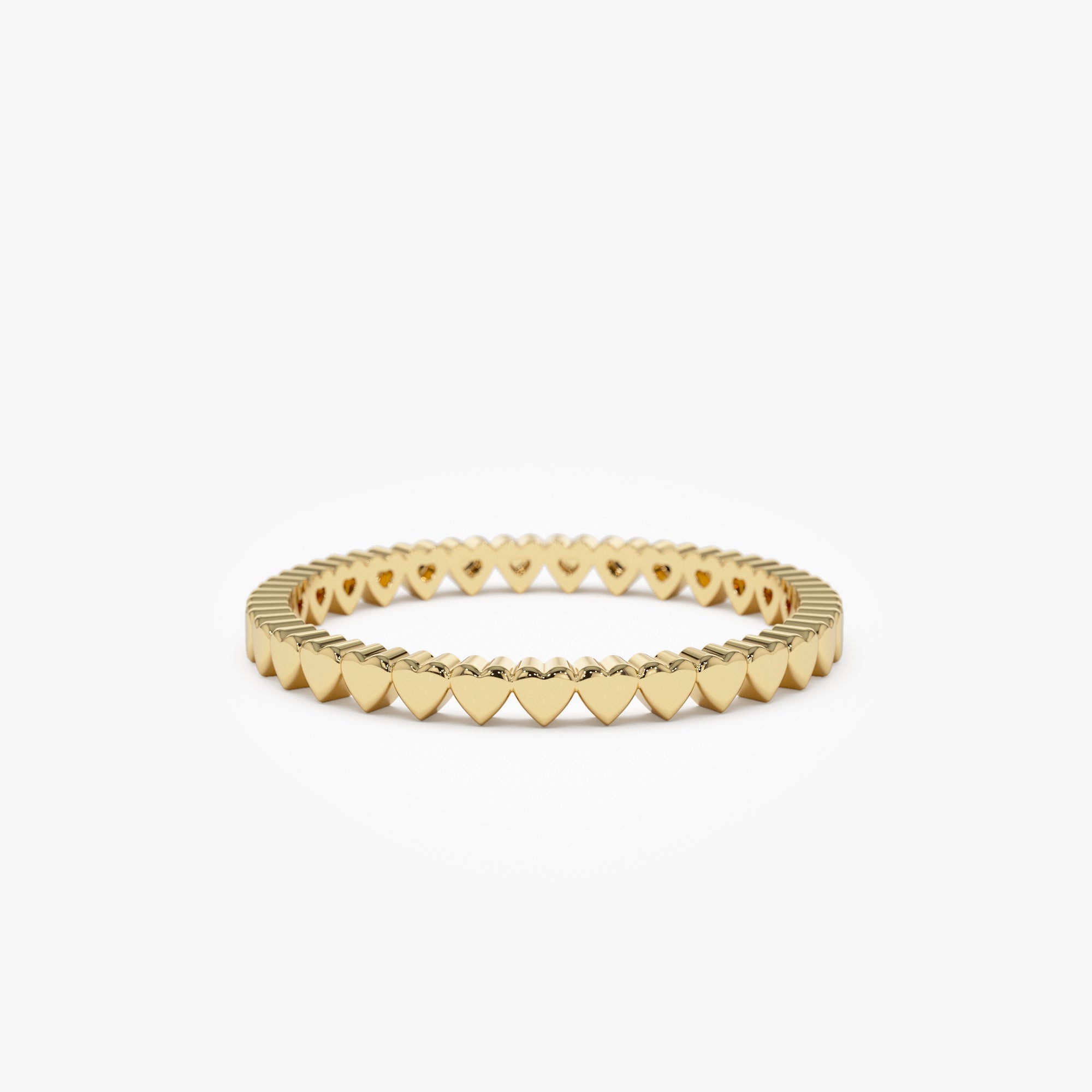 OBFJ1246 - 14k Gold Mini Heart Eternity Ring 1