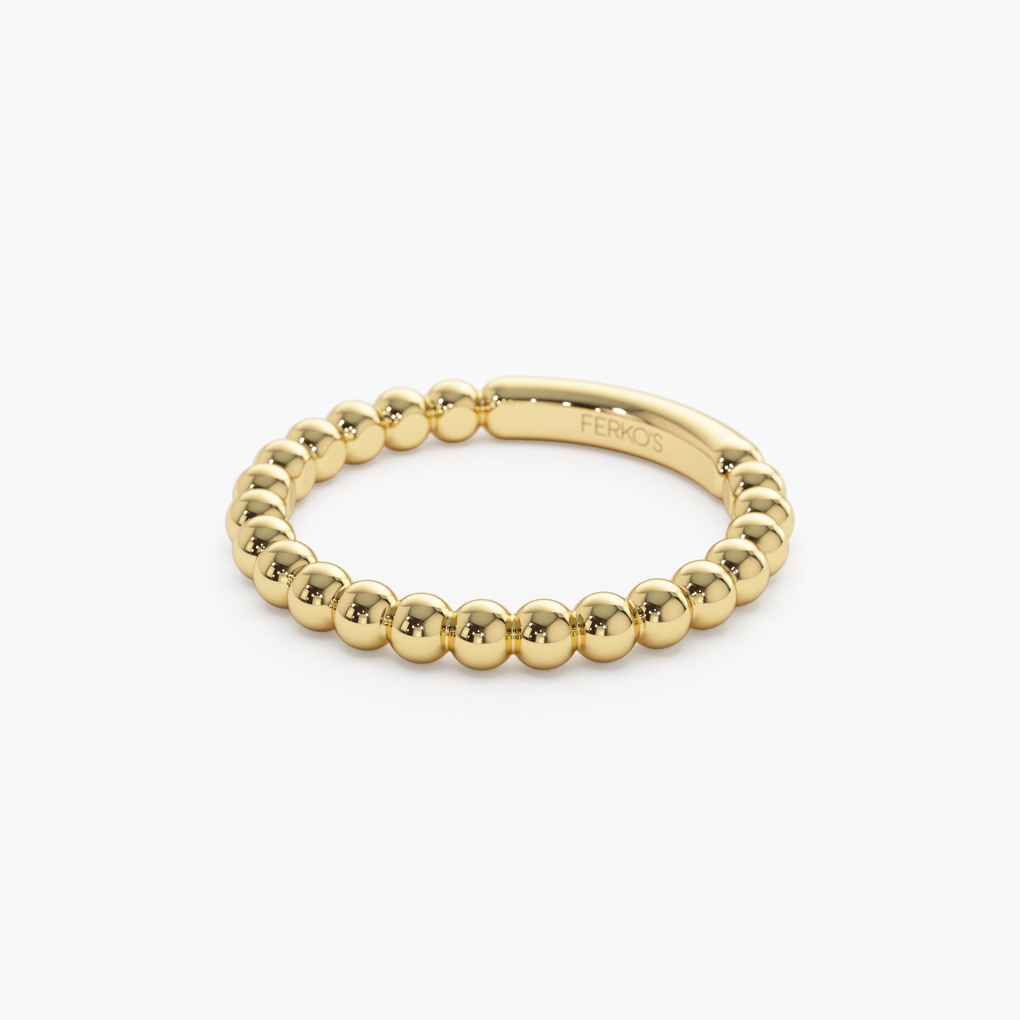 OBFJ0881 - 14k 2.5MM Bead Ring 8