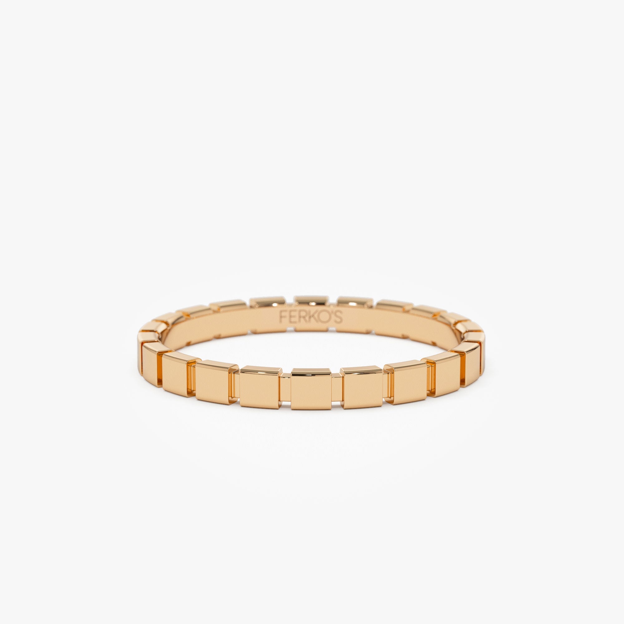OBFJ1253 - 14K Geometric Square Stacking Ring 5