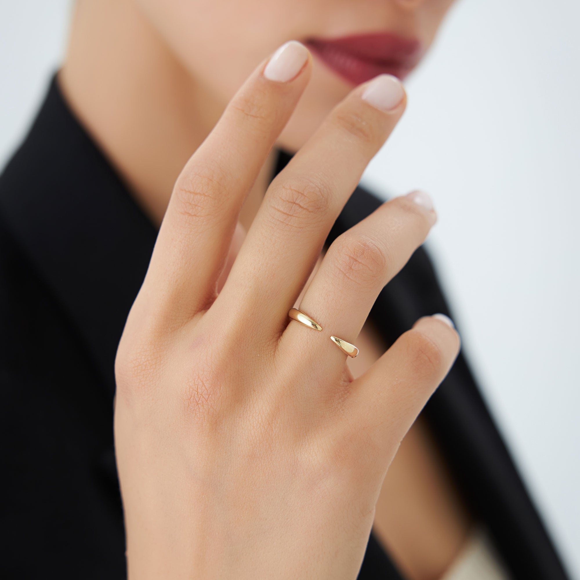 OBFJ1254 - 14K Open Claw Cuff Ring For Women 4