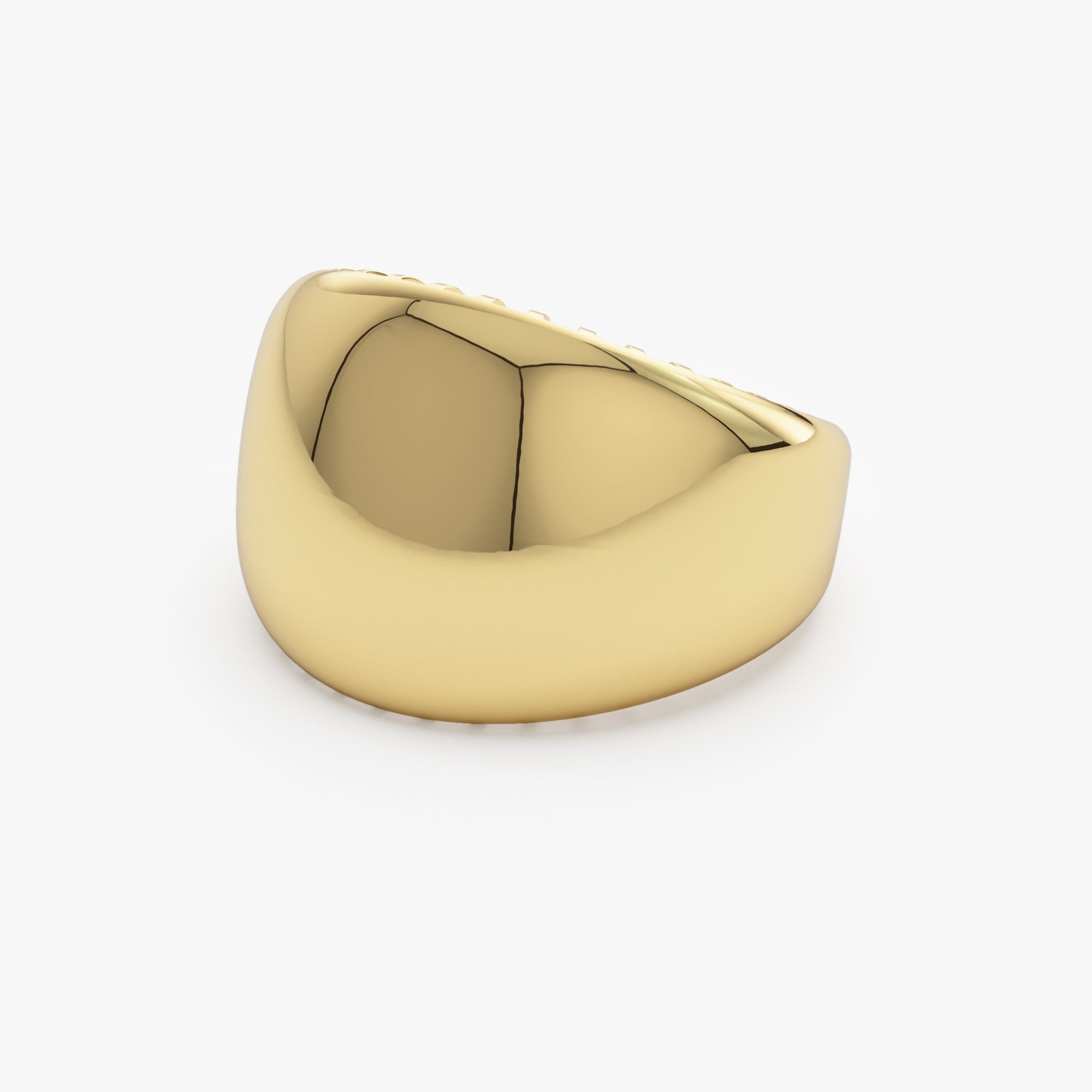 OBFJ1133 - 14k Chunky Gold Dome Graduating Statement Ring 10