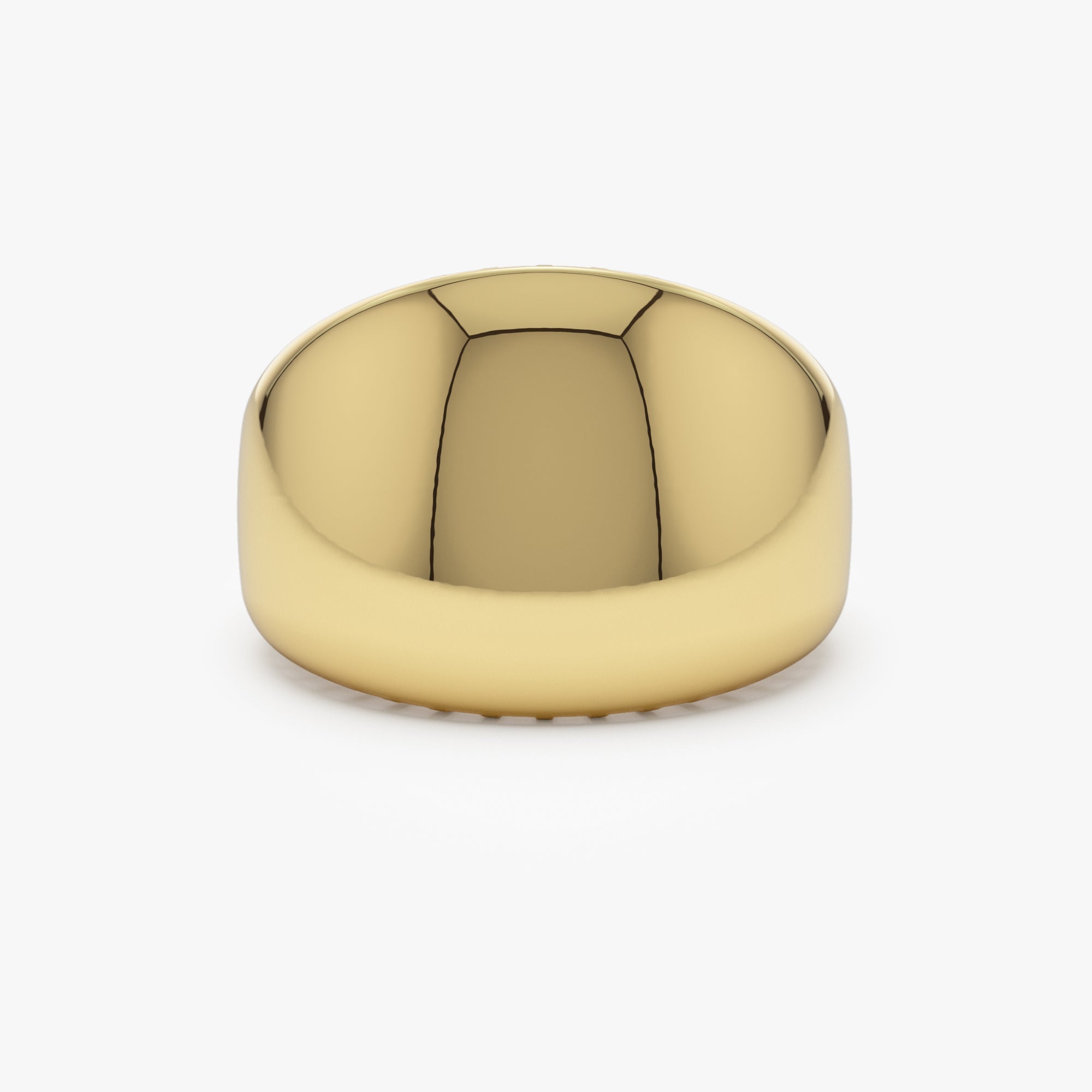 OBFJ1133 - 14k Chunky Gold Dome Graduating Statement Ring 1