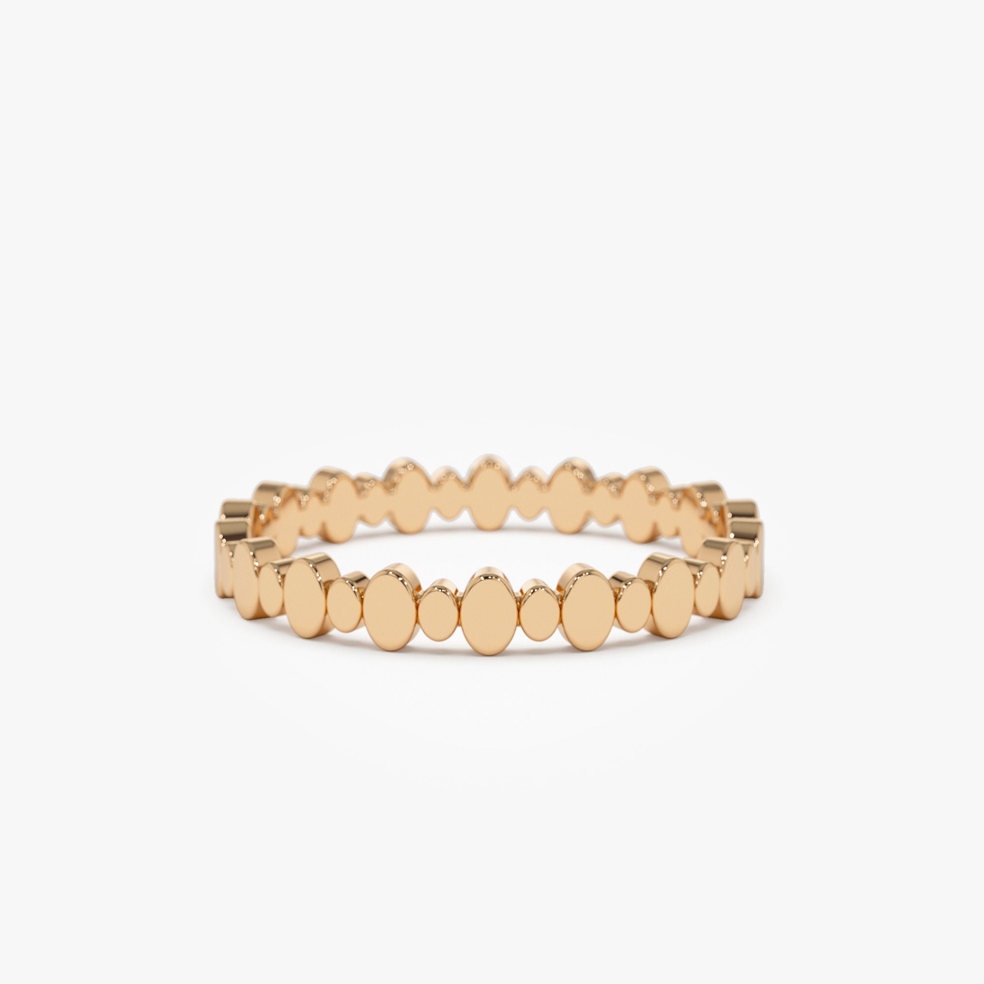 OBFJ1290 - 14k Alternating Size Oval Ring 7