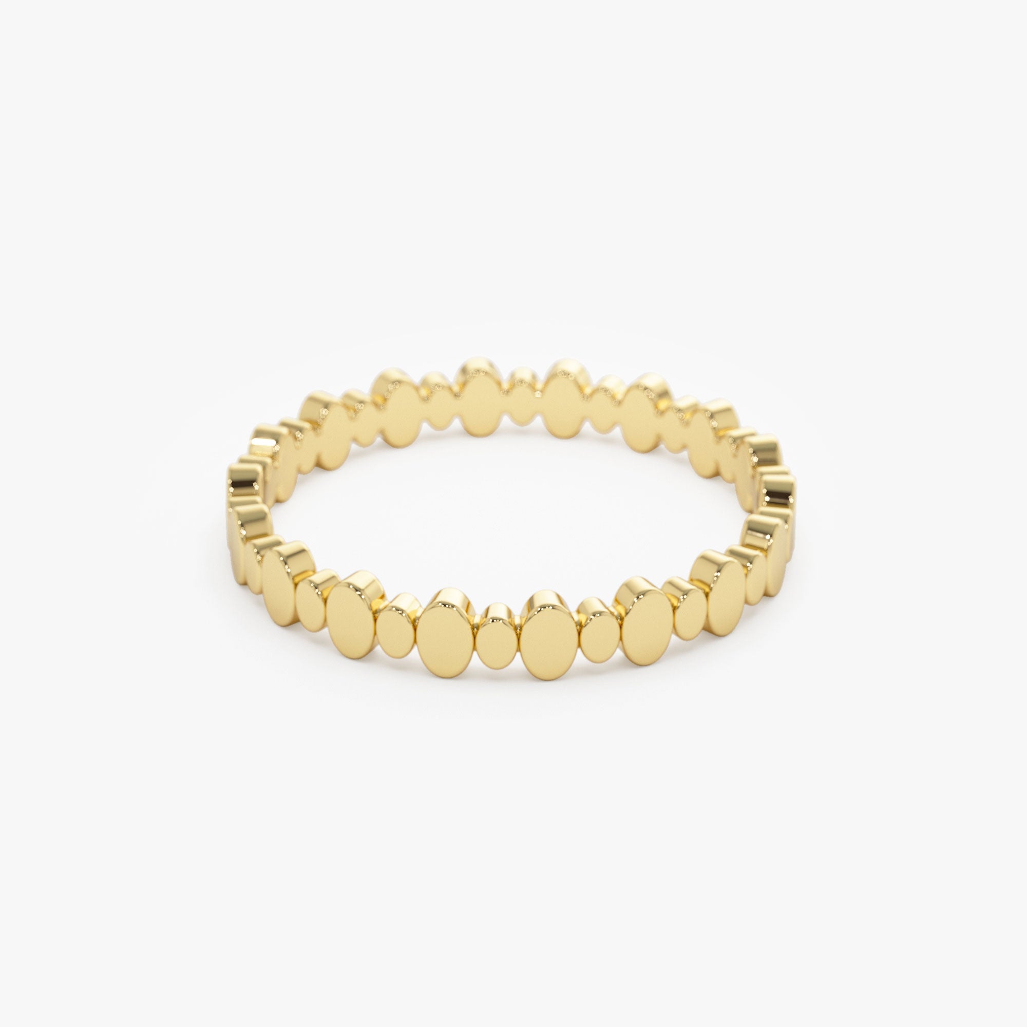 OBFJ1290 - 14k Alternating Size Oval Ring 8
