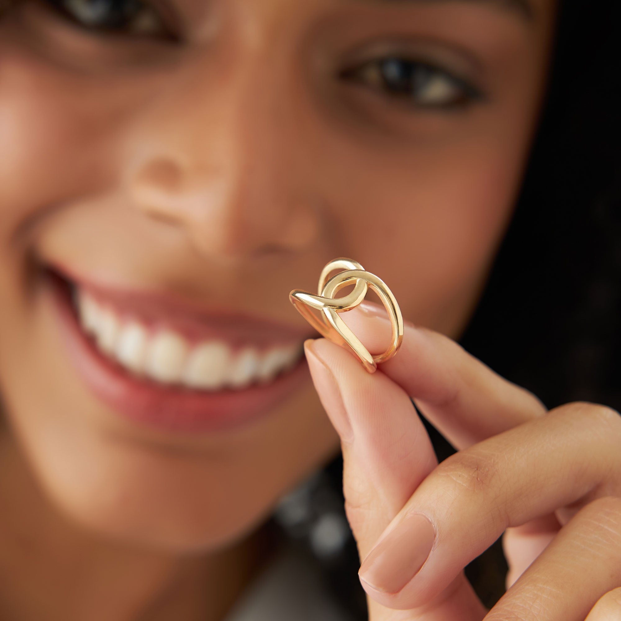 OBFJ1129 - 14k Gold Infinity Knot Ring 3