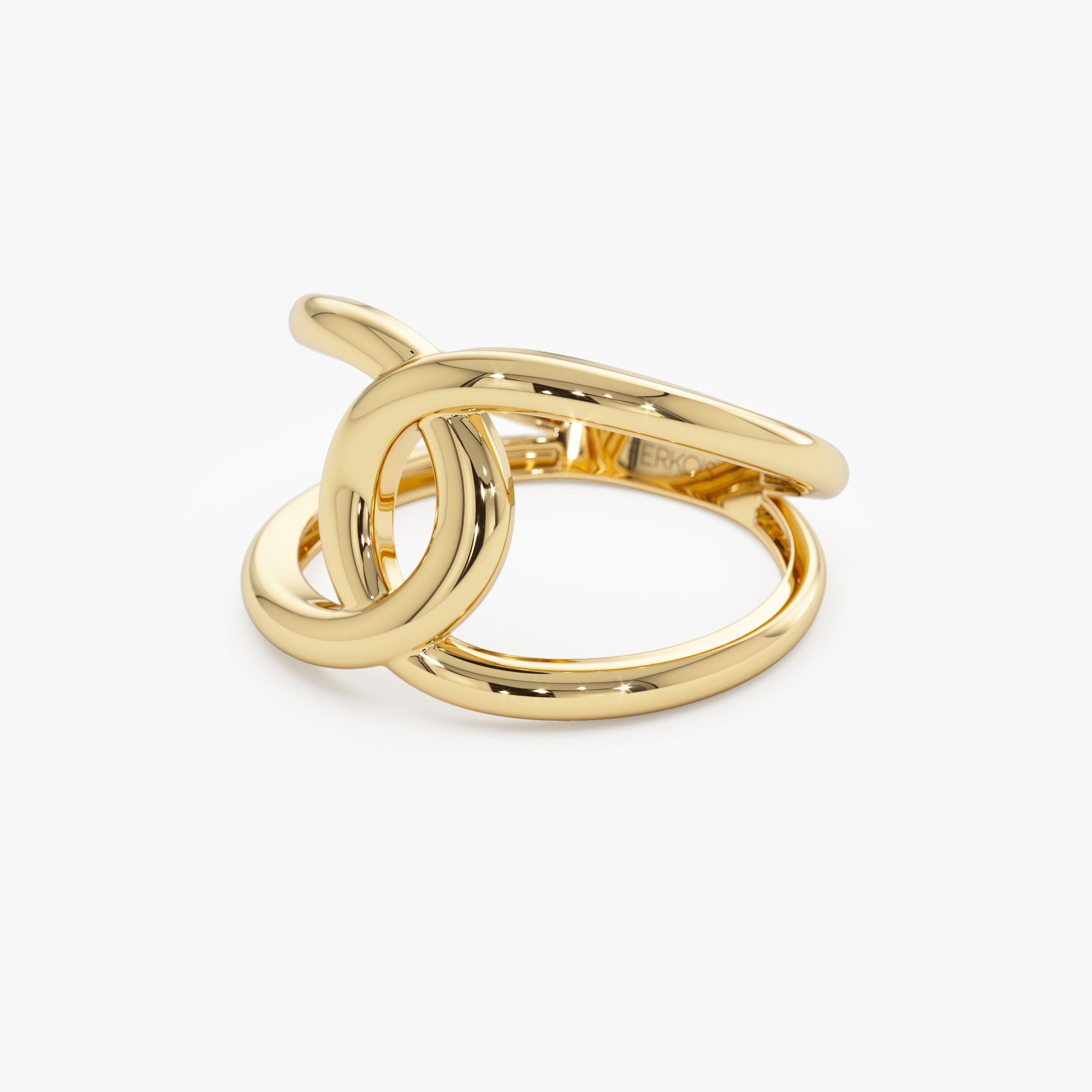 OBFJ1129 - 14k Gold Infinity Knot Ring 9