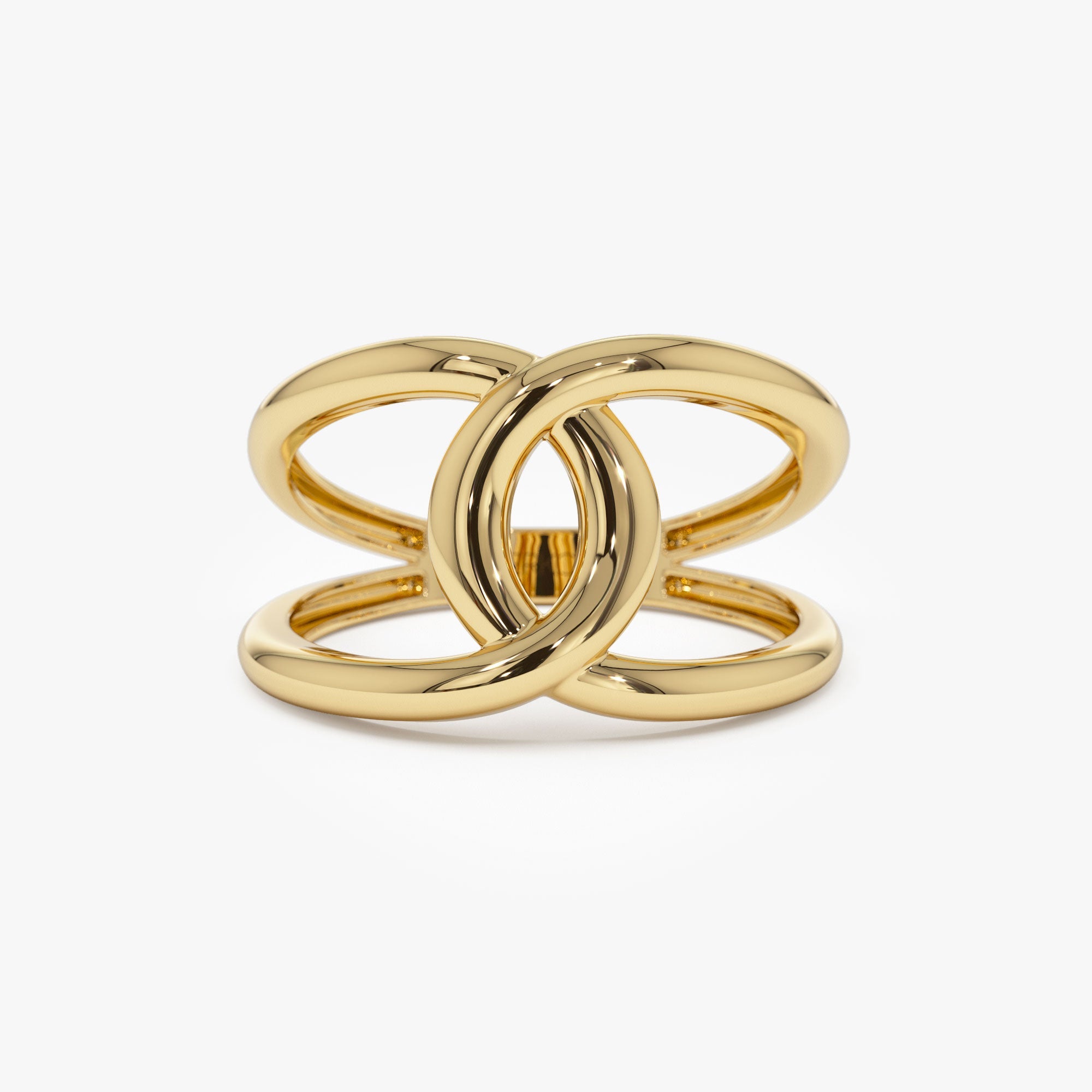 OBFJ1129 - 14k Gold Infinity Knot Ring 1