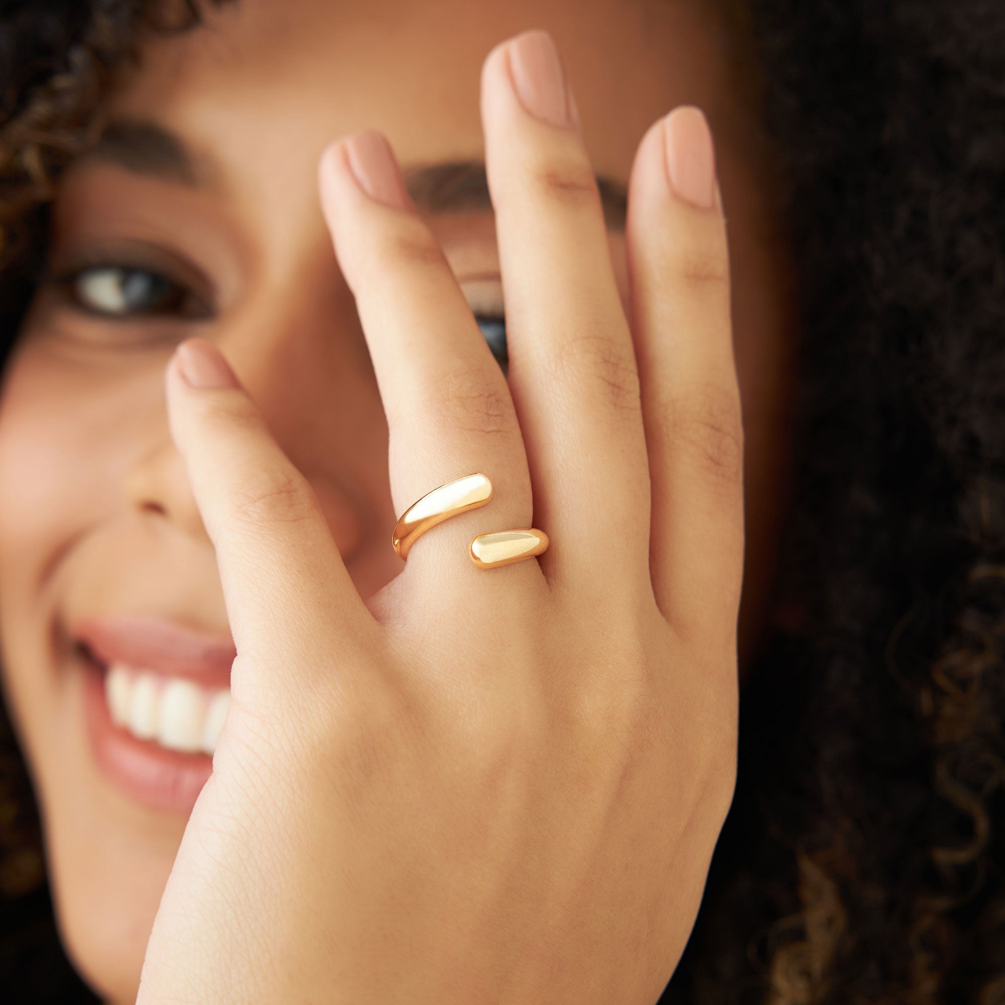 OBFJ0942 - 14K Plain Cuff Ring 2