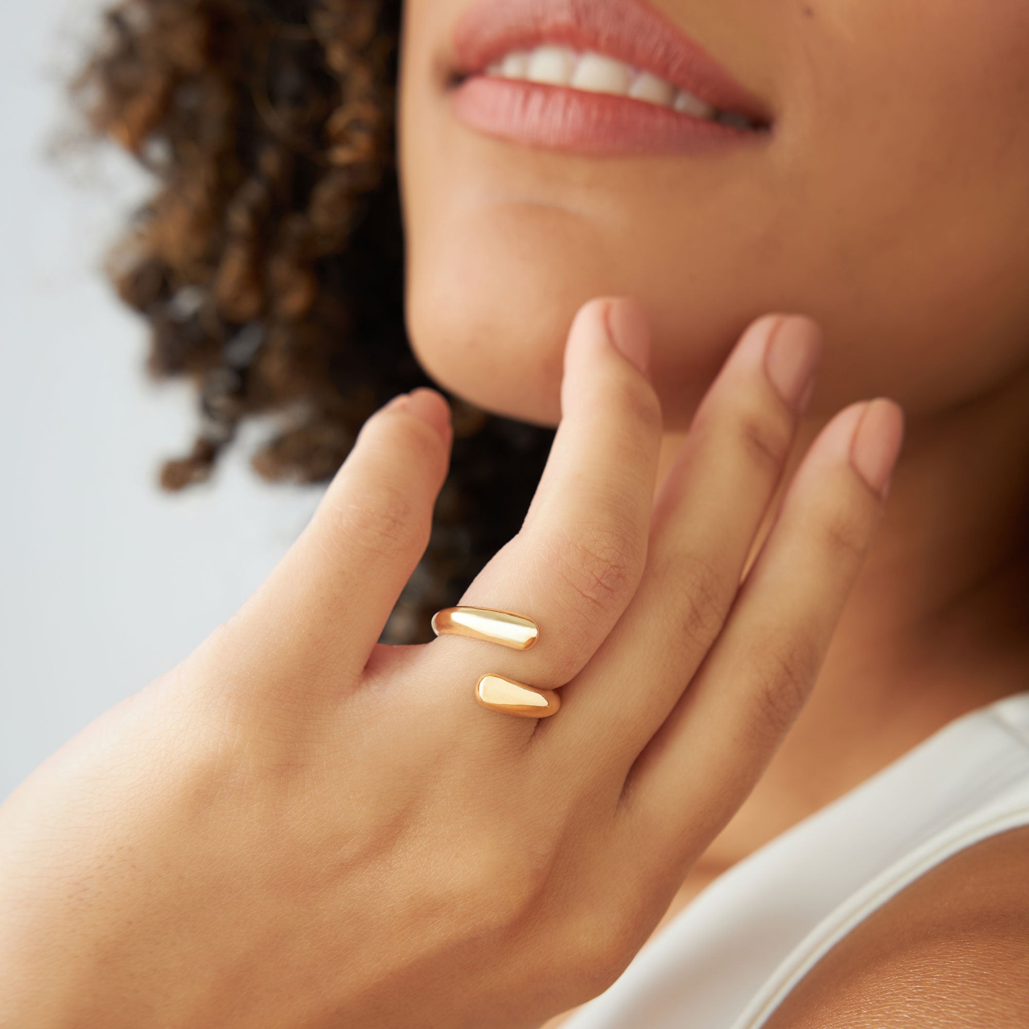 OBFJ0942 - 14K Plain Cuff Ring 3