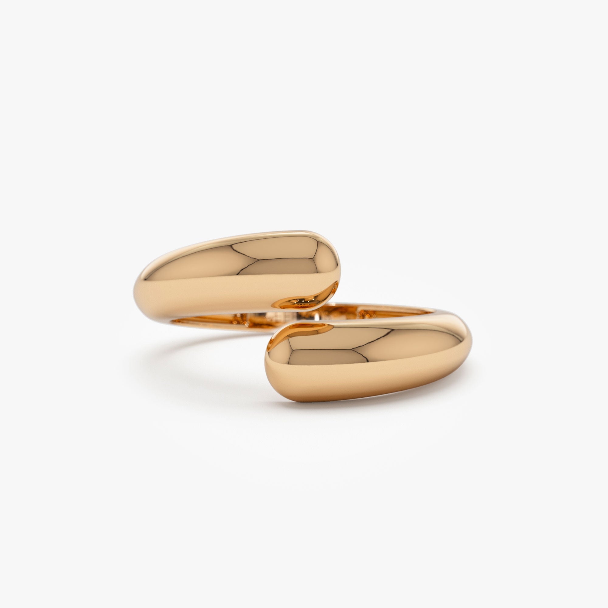 OBFJ0942 - 14K Plain Cuff Ring 7