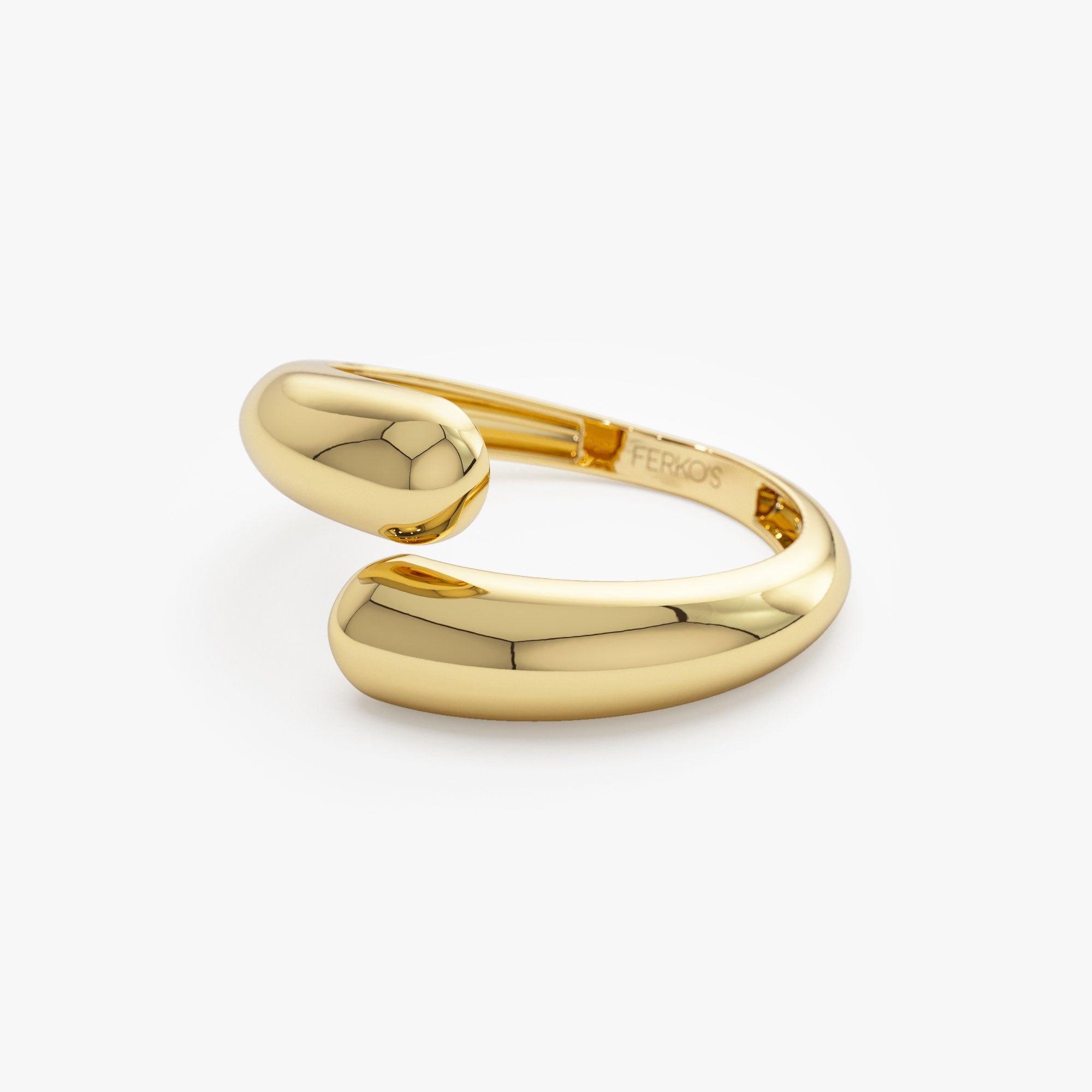 OBFJ0942 - 14K Plain Cuff Ring 9