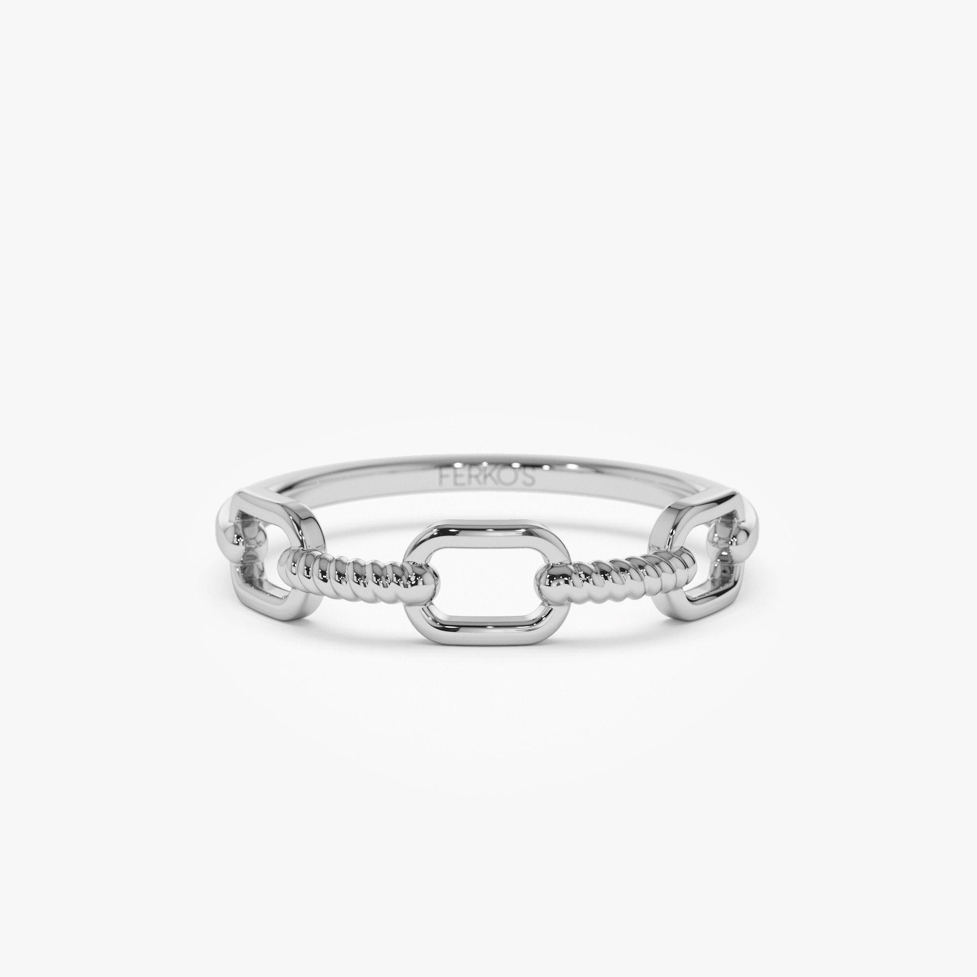 OBFJ0745 - 14K Twisted Unique Rope Band 7