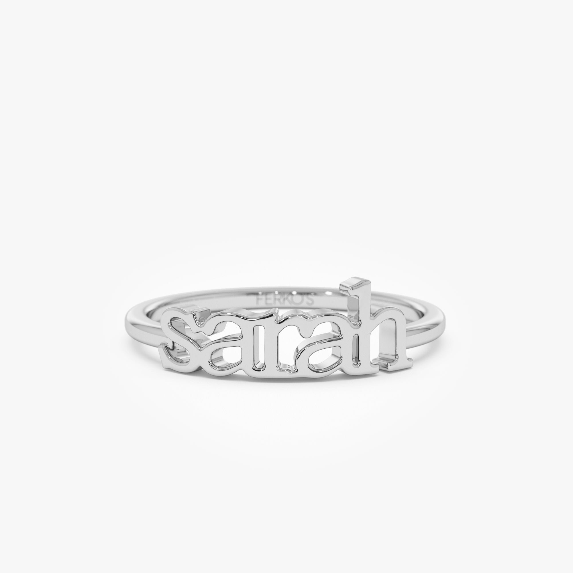 OBFJ1035 - 14K Gold Custom Name Ring 8