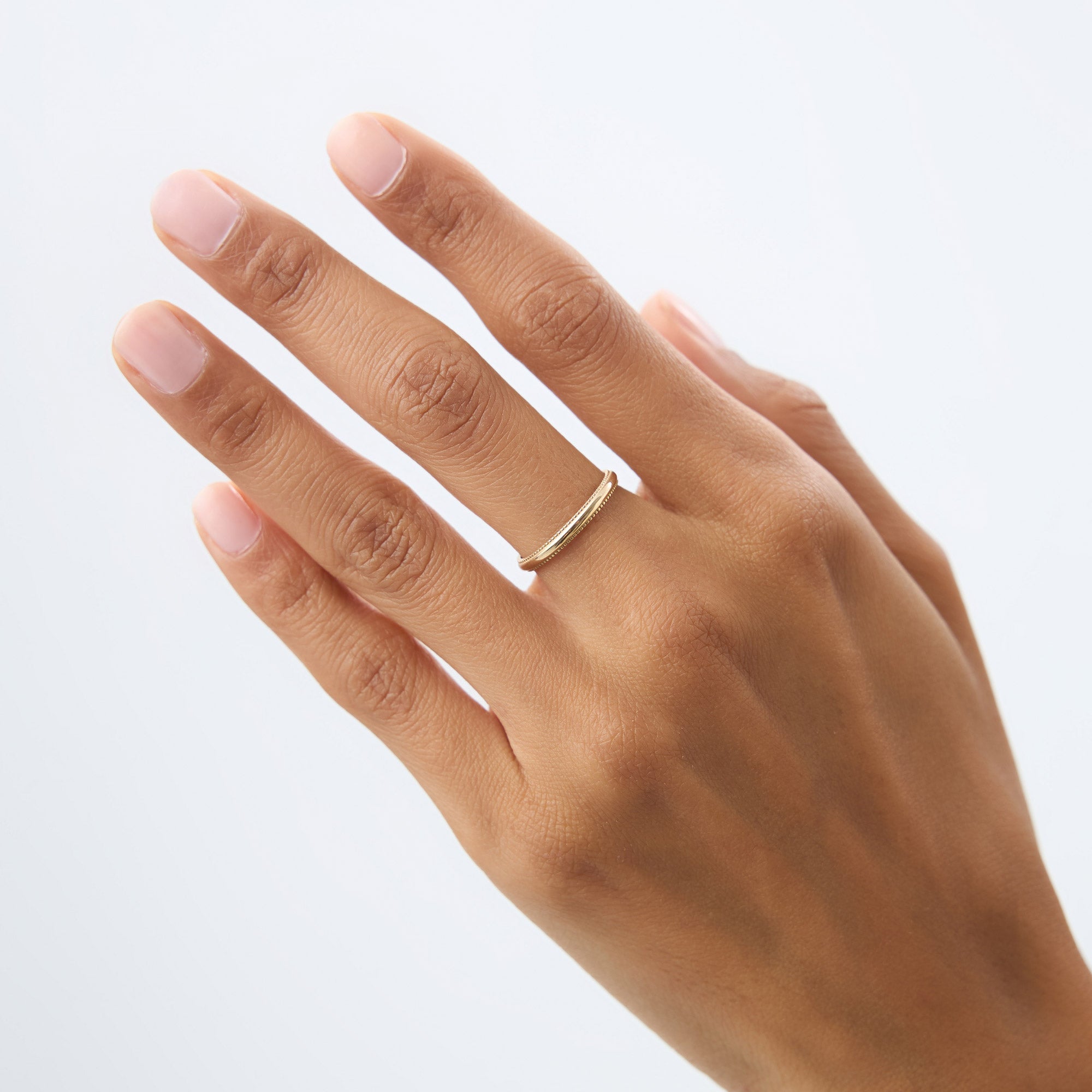 OBFJ0746 - 14kt Milgraine Edge Wedding Band 5