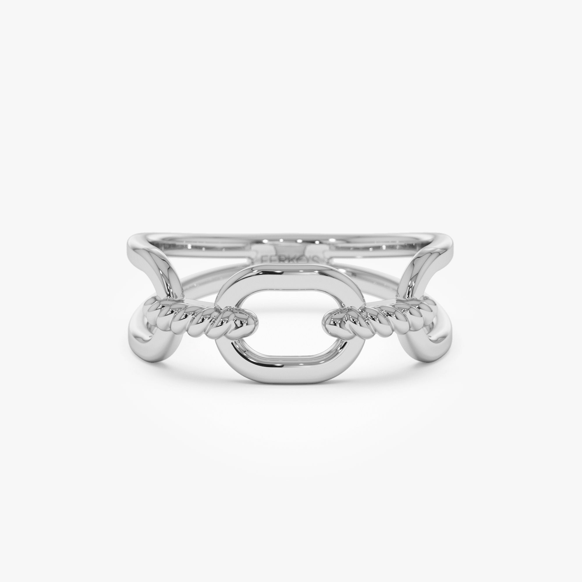 OBFJ0952 - 14K Gold Twisted Rope Ring 10