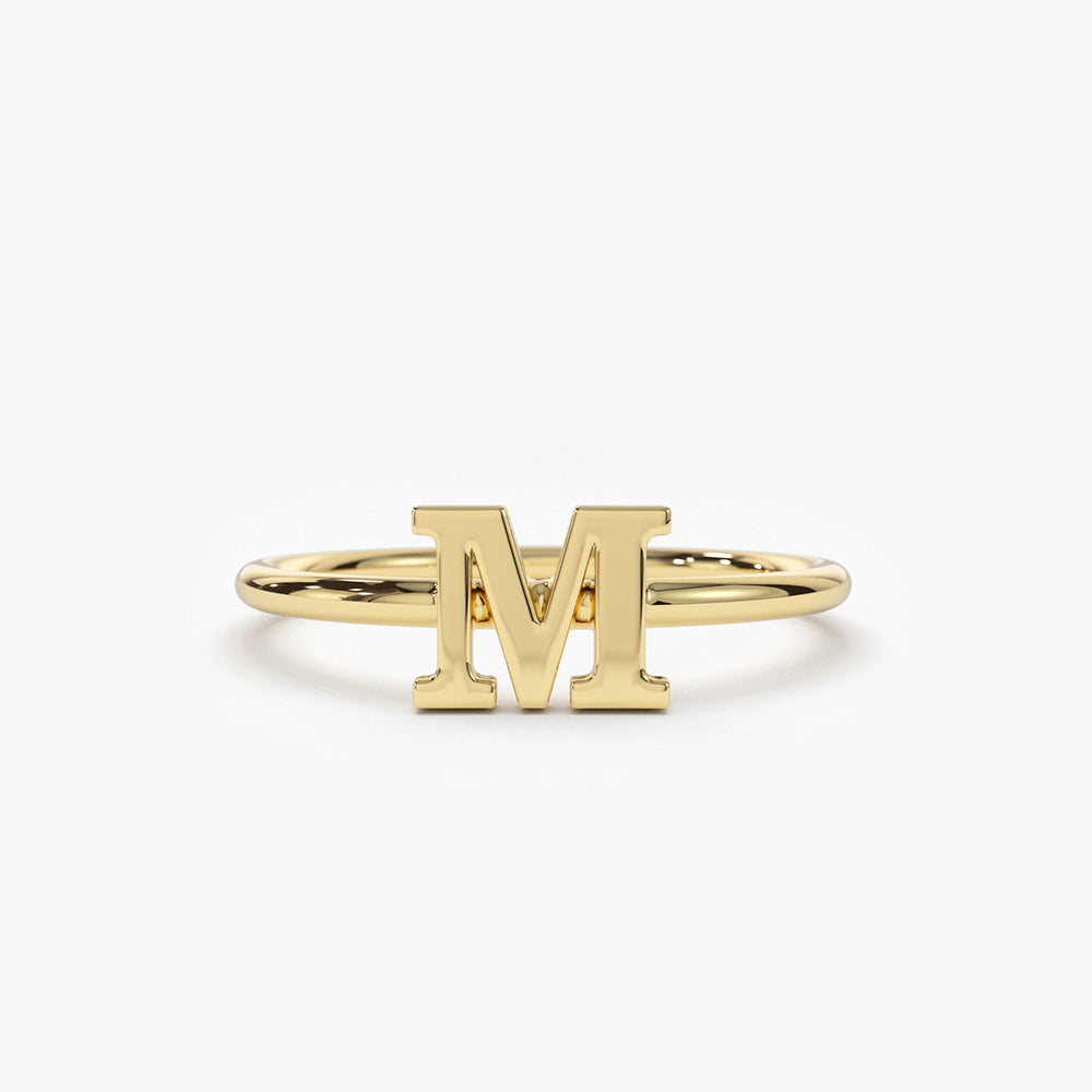OBFJ1620 - 14K Gold Initial Letter Ring 1