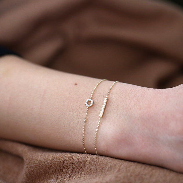 OBFJ1592 - 14k Diamond Bar Bracelet 3