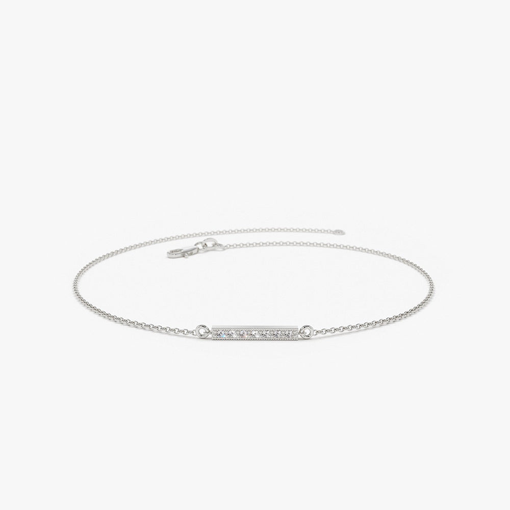 OBFJ1592 - 14k Diamond Bar Bracelet 5