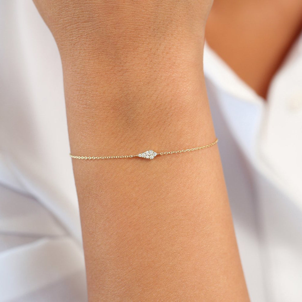 OBFJ1728 - 14k Gold Diamond Bracelet 2