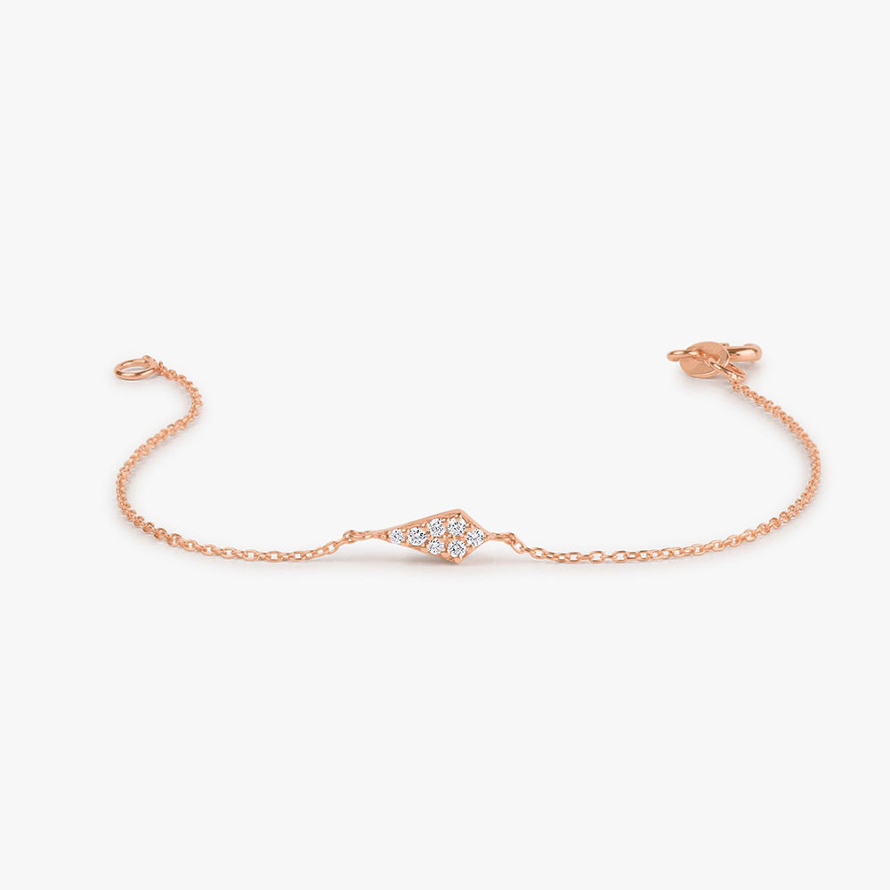 OBFJ1728 - 14k Gold Diamond Bracelet 5