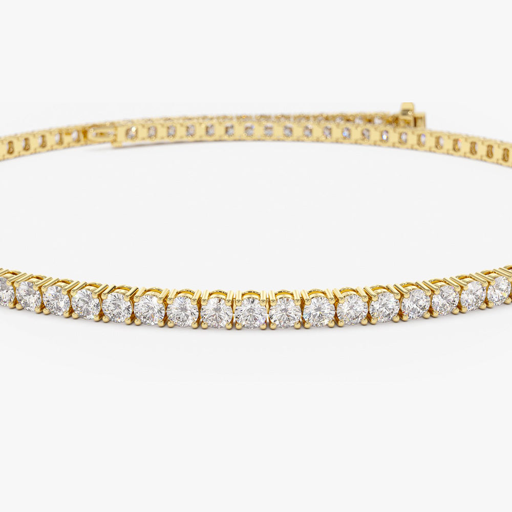OBFJ0209 - 14K Rose Gold Diamond Tennis Bracelet 2.20 ctw 8