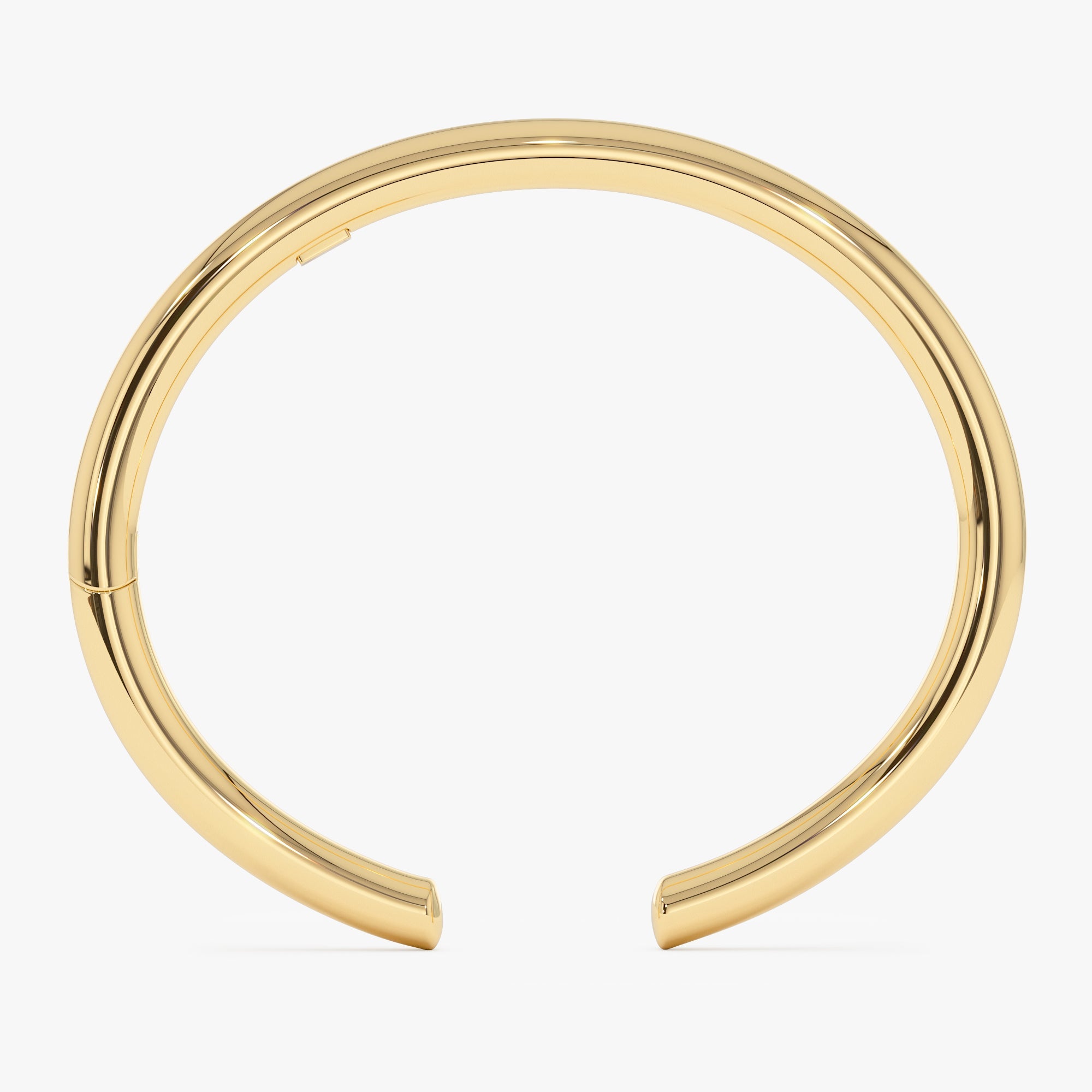 OBFJ0450 - 14K Gold 5MM Thick Open Cuff Bangle Bracelet 6