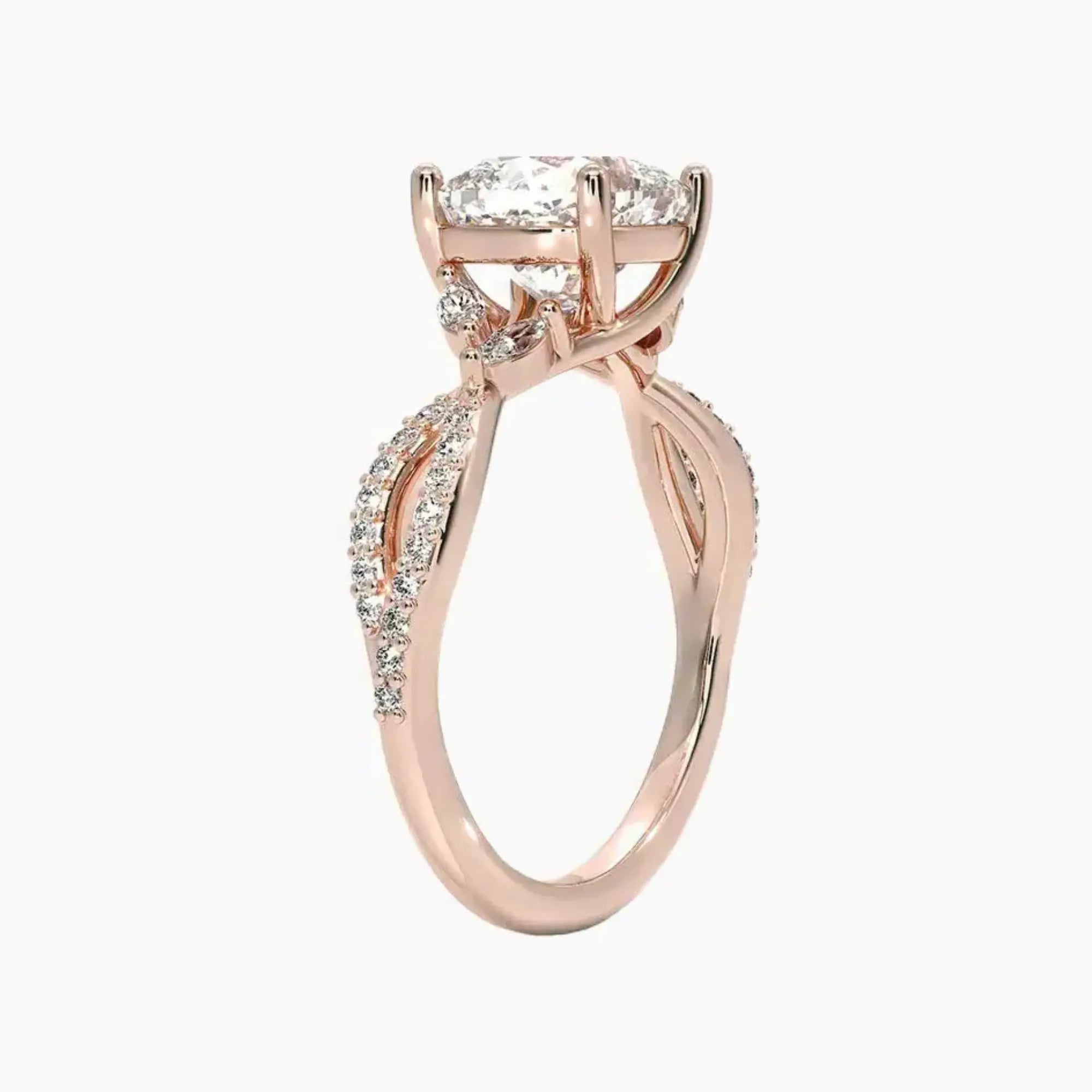 OBSER234 - Amara Luxe Adorned Cushion engagement ring setting view 5