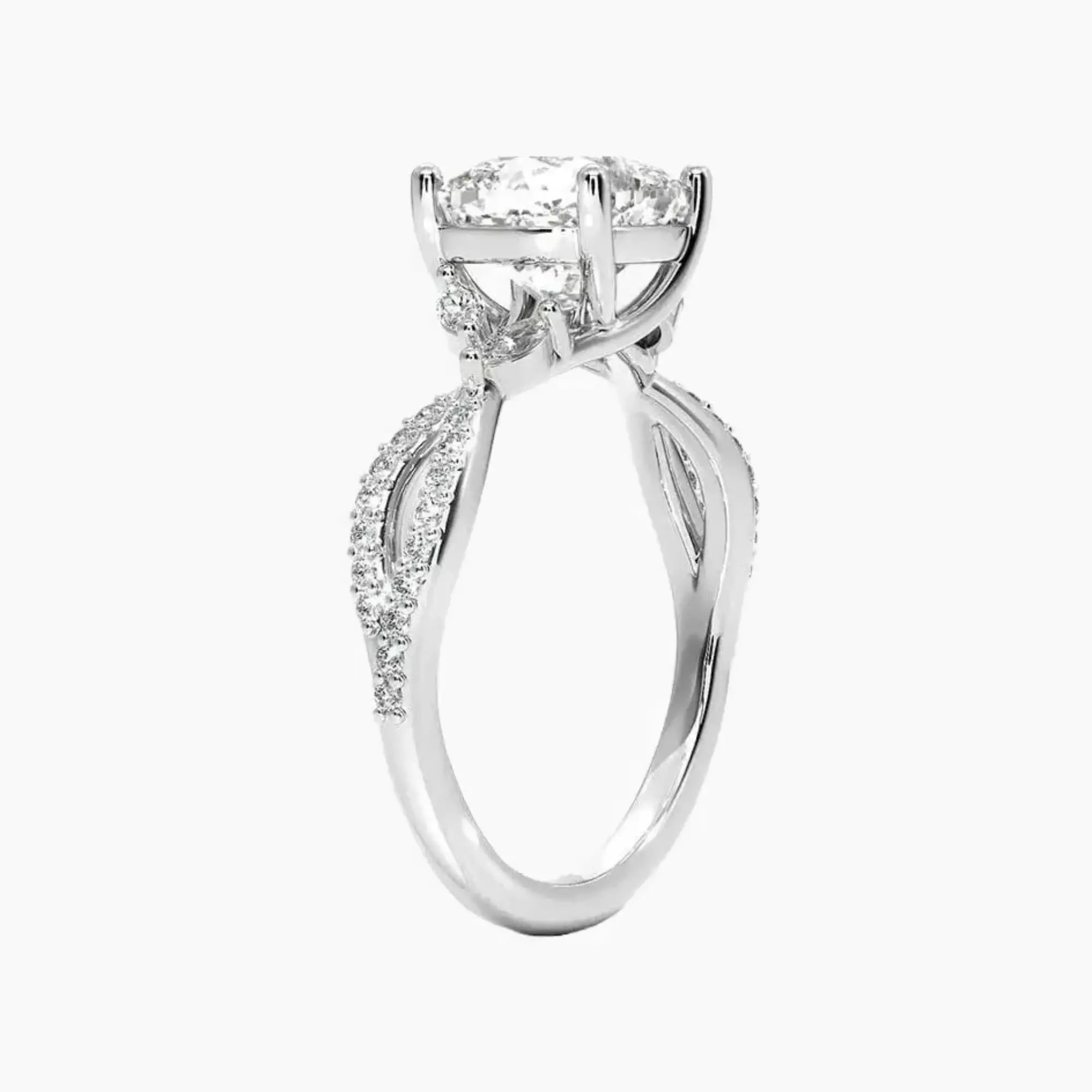 OBSER234 - Amara Luxe Adorned Cushion engagement ring setting view 2