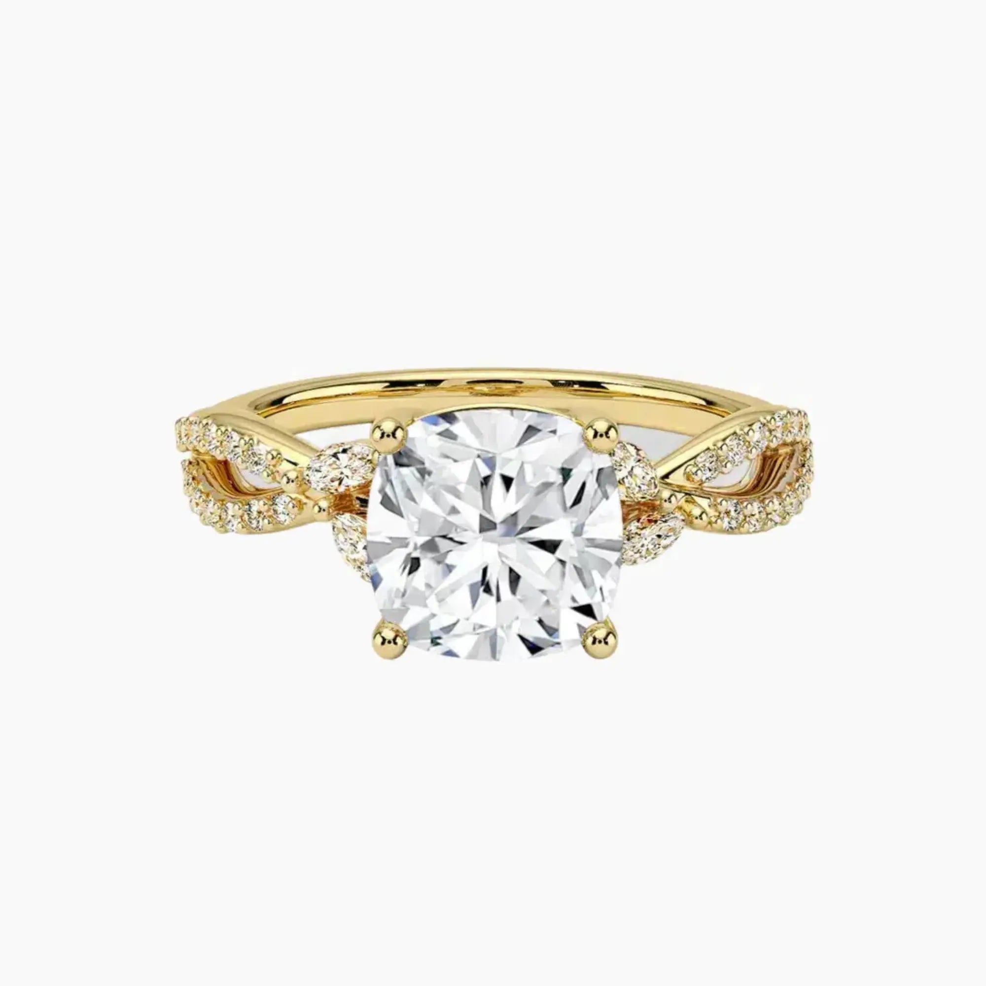 OBSER234 - Amara Luxe Adorned Cushion engagement ring setting view 7