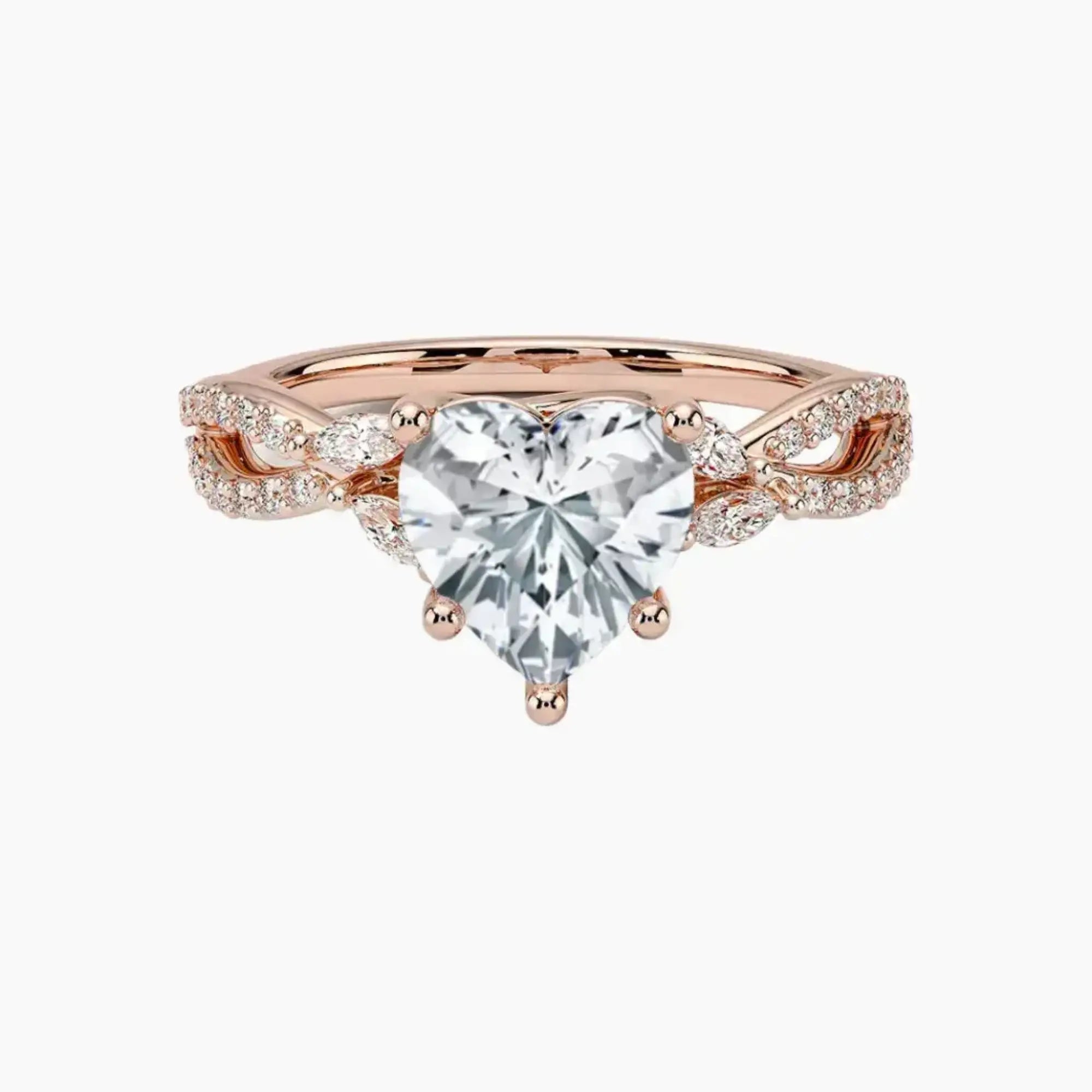 OBSER132 - Amara Luxe Adorned Heart engagement ring setting view 4