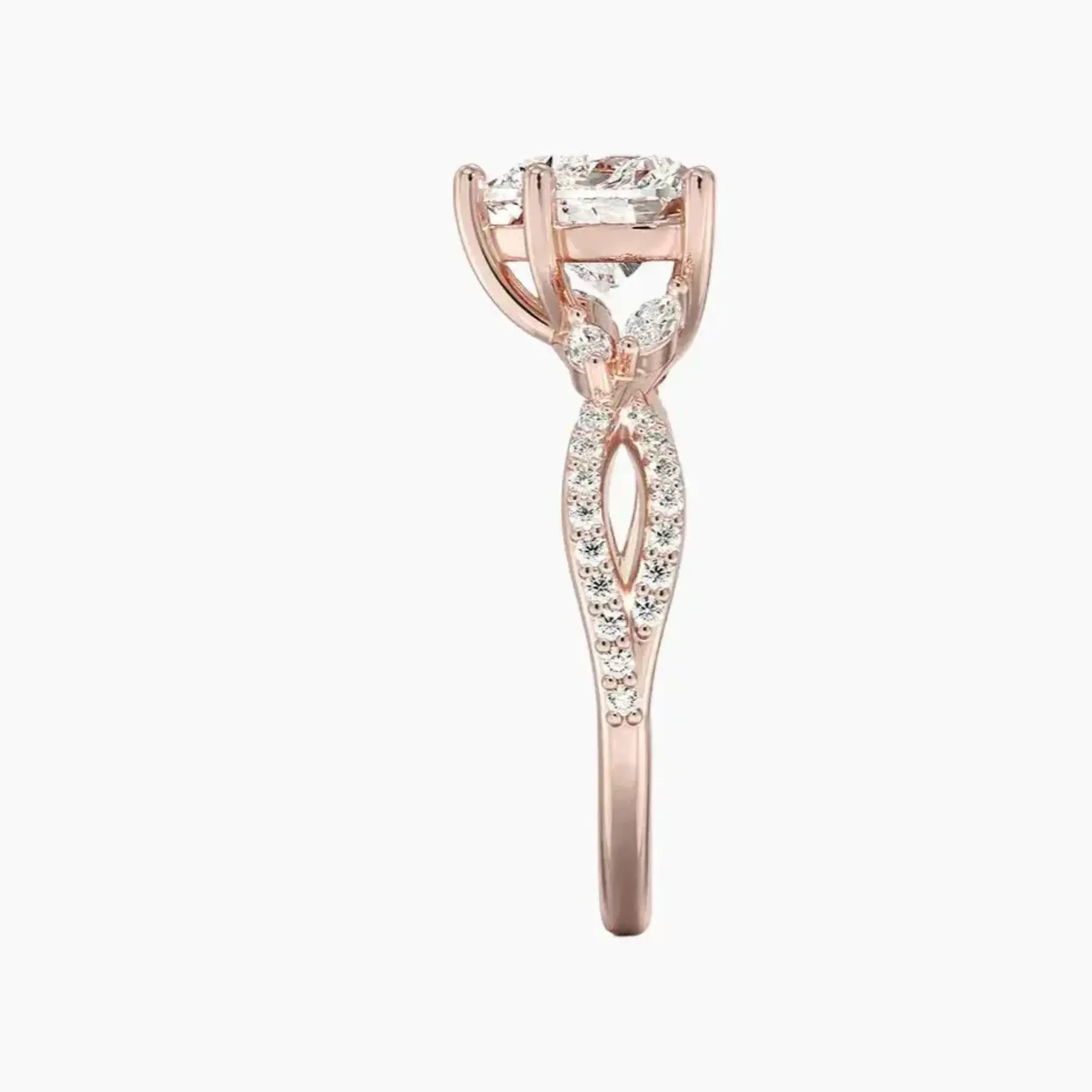 OBSER132 - Amara Luxe Adorned Heart engagement ring setting view 6