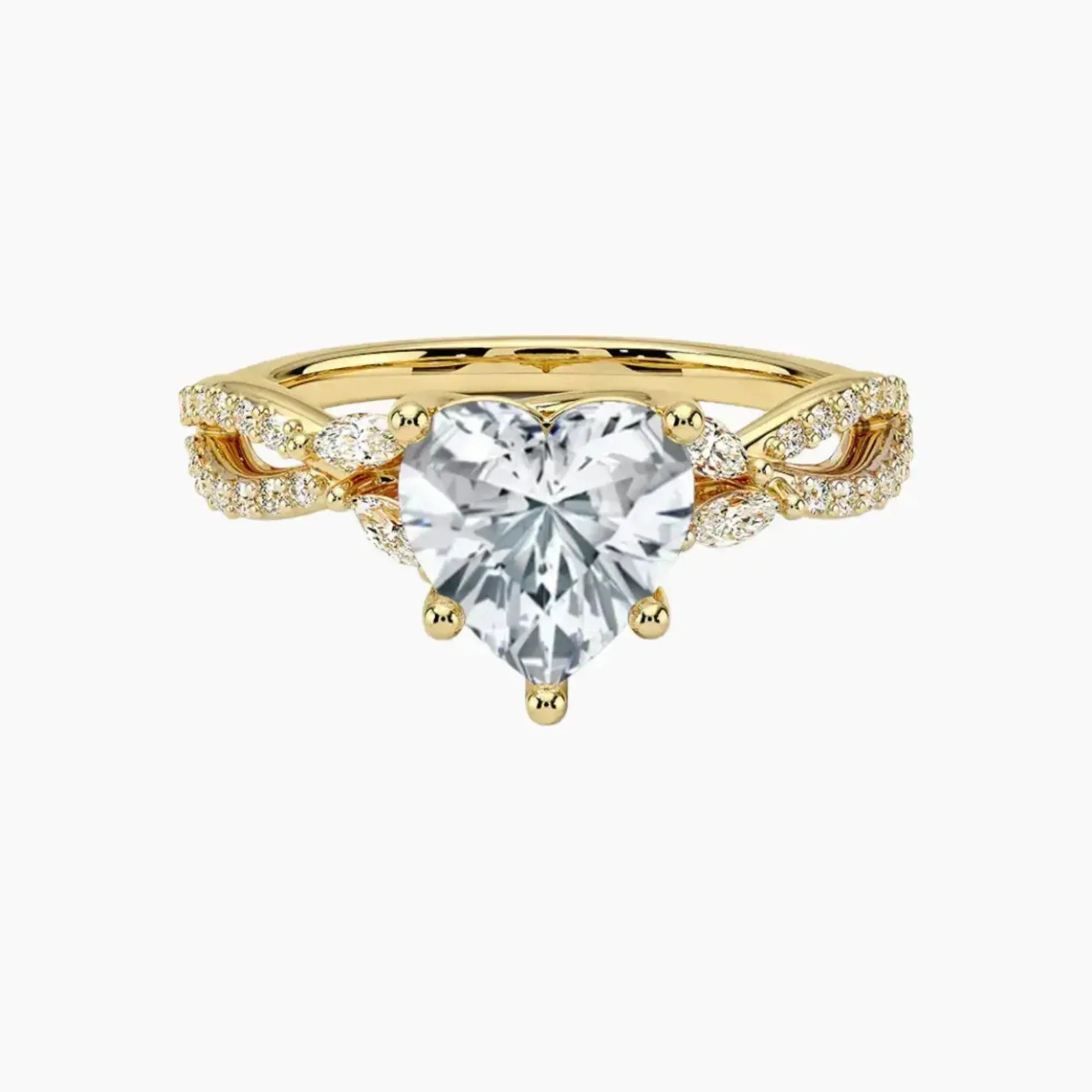 OBSER132 - Amara Luxe Adorned Heart engagement ring setting view 7