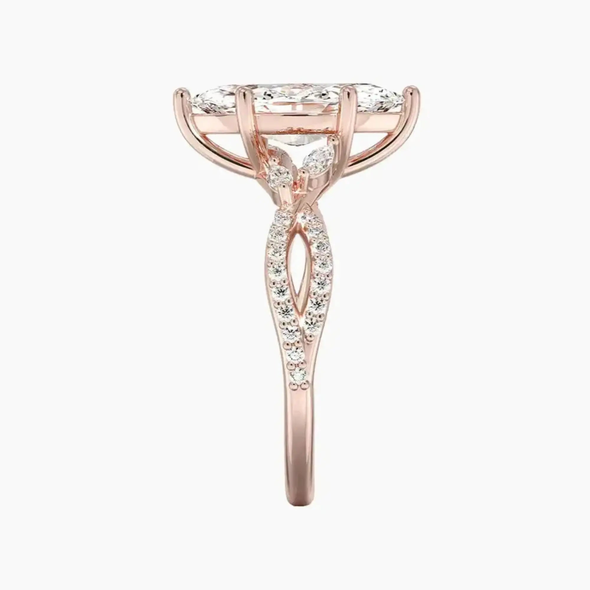 OBSER032 - Amara Luxe Adorned Marquise engagement ring setting view 6