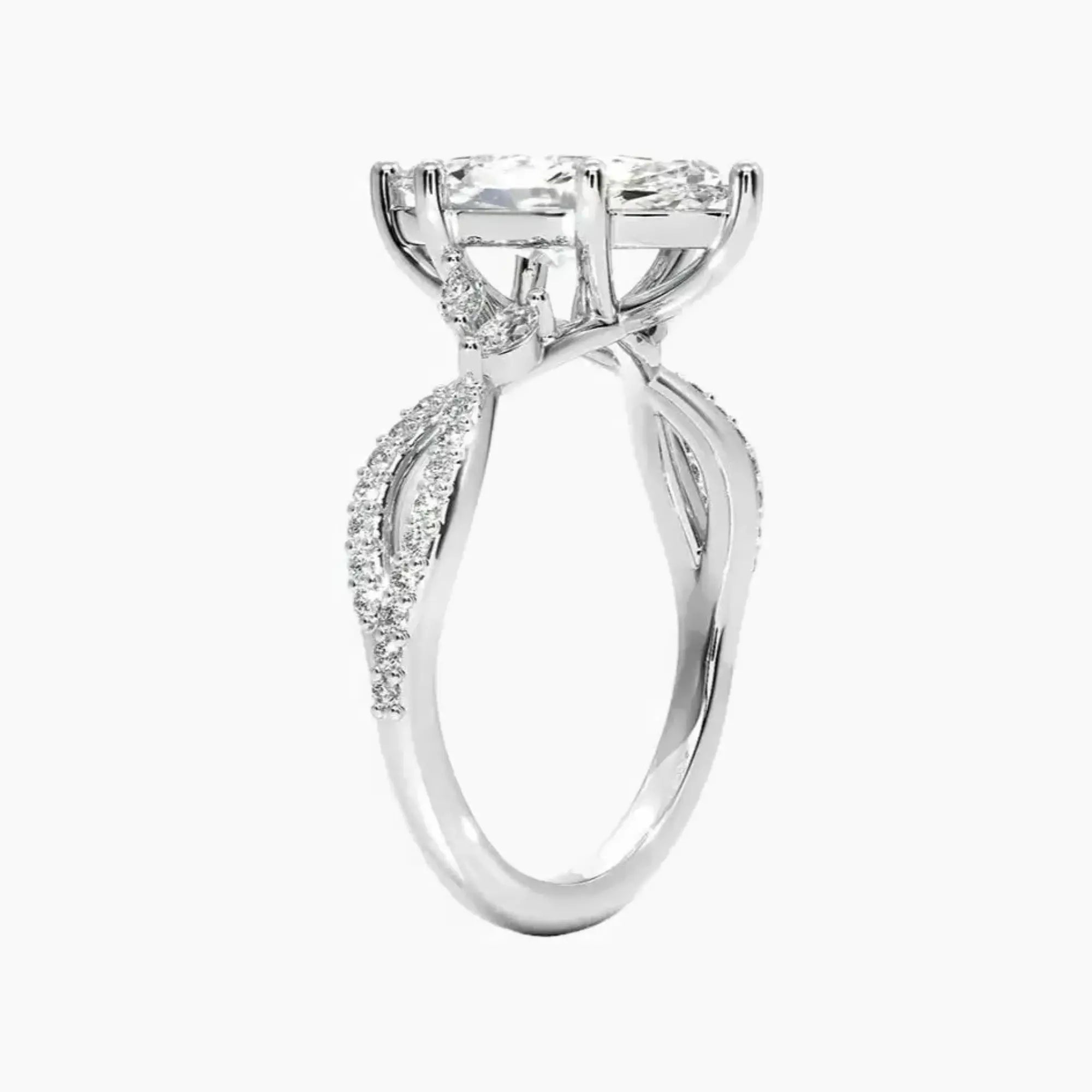 OBSER032 - Amara Luxe Adorned Marquise engagement ring setting view 2