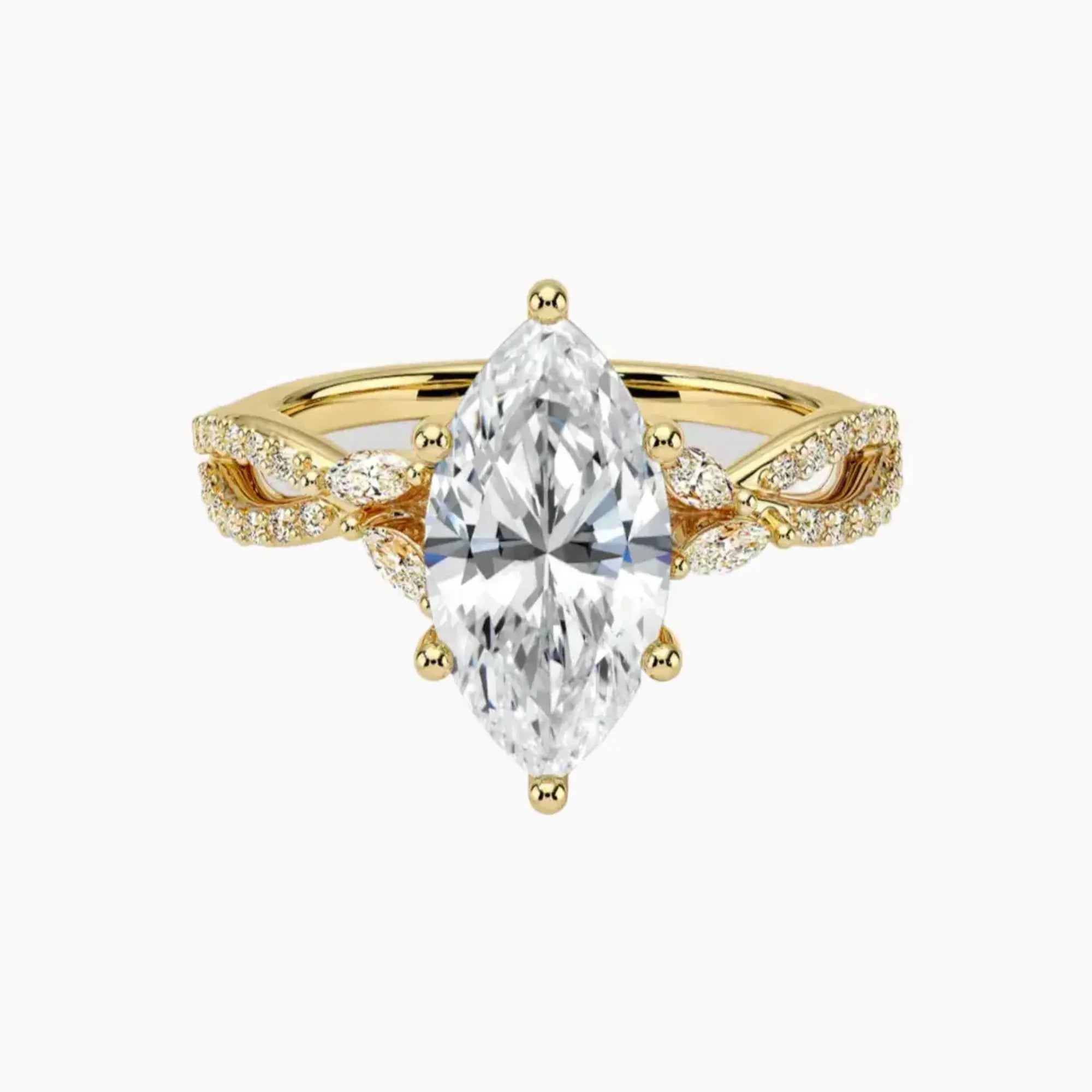 OBSER032 - Amara Luxe Adorned Marquise engagement ring setting view 7