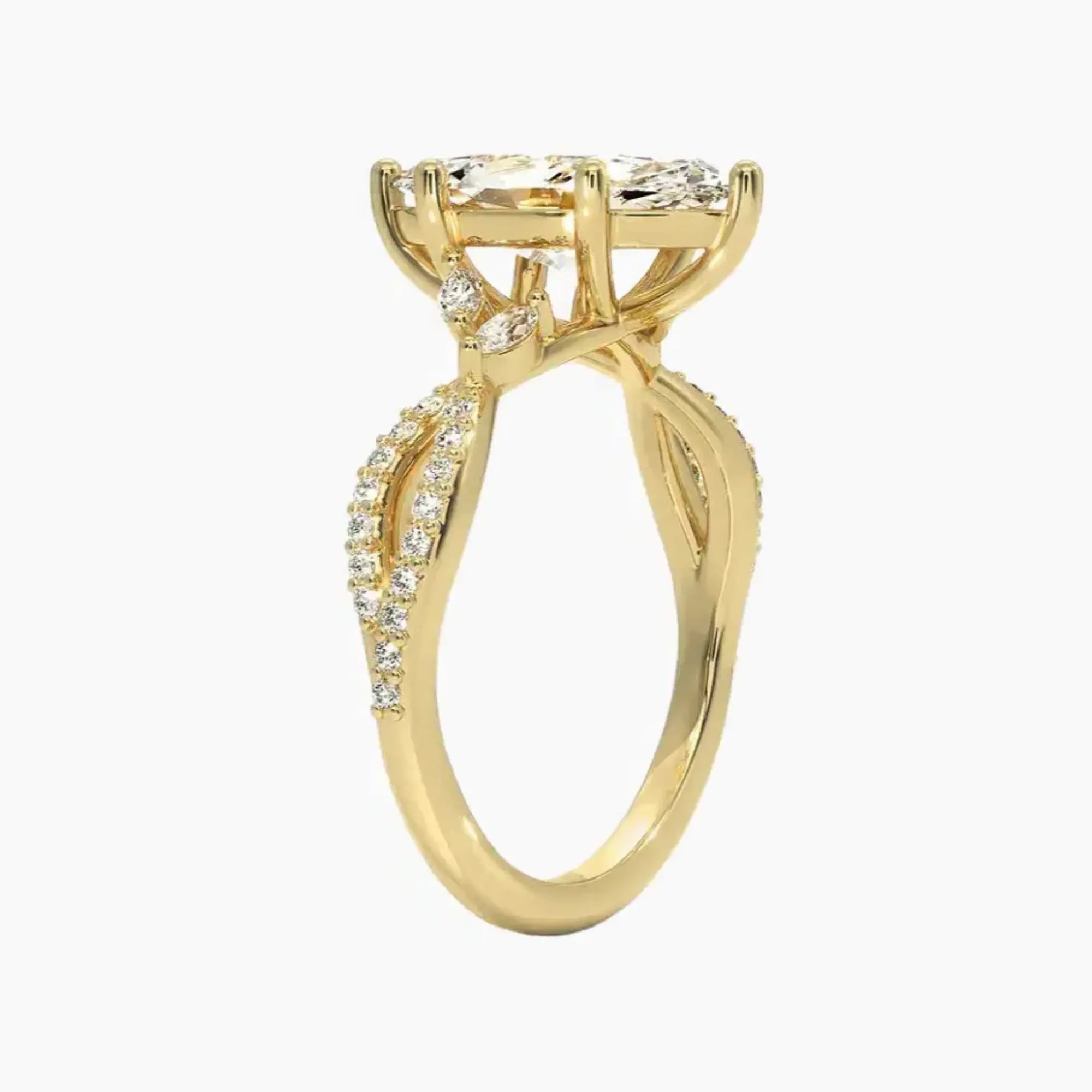OBSER032 - Amara Luxe Adorned Marquise engagement ring setting view 8