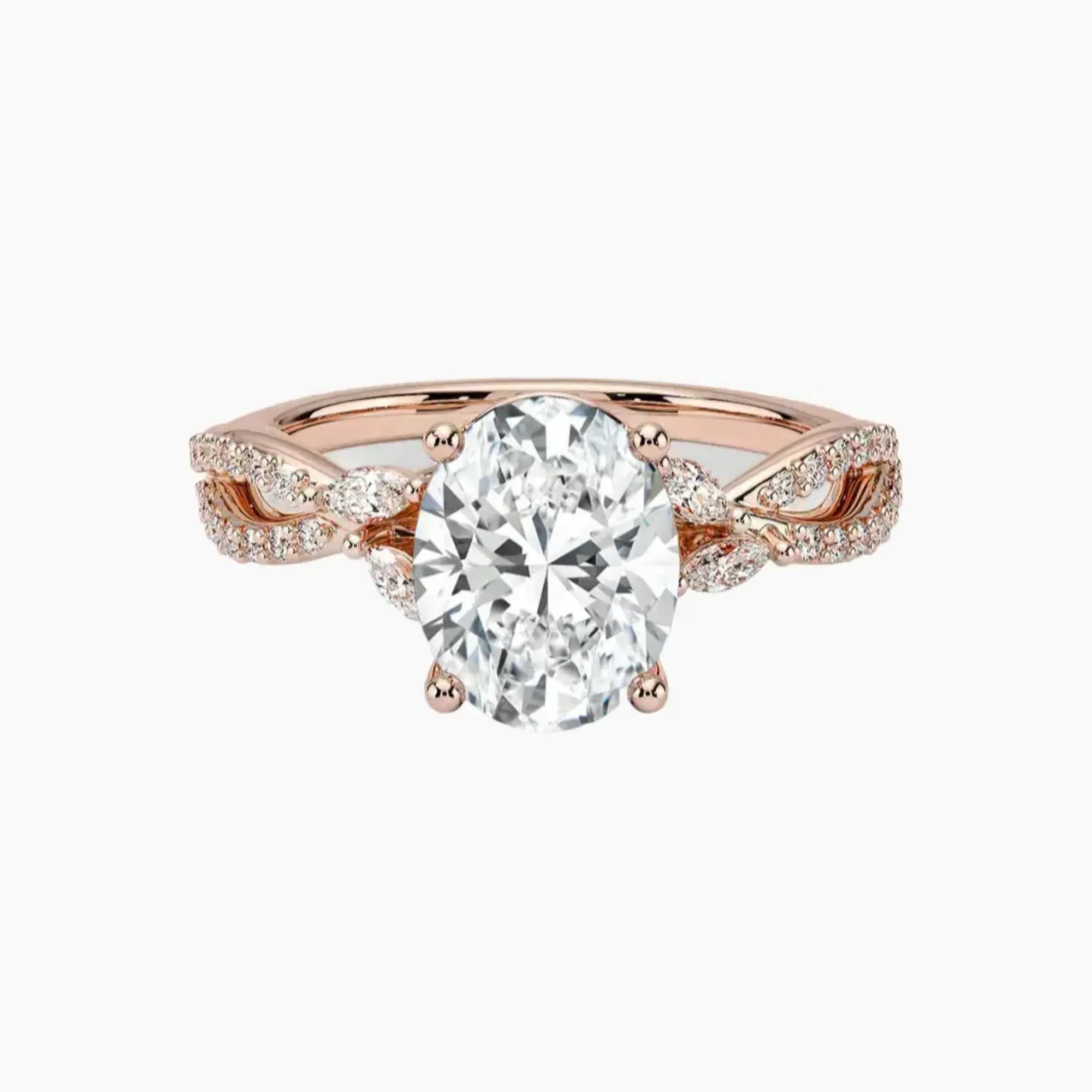 OBSER235 - Amara Luxe Adorned Oval engagement ring setting view 4