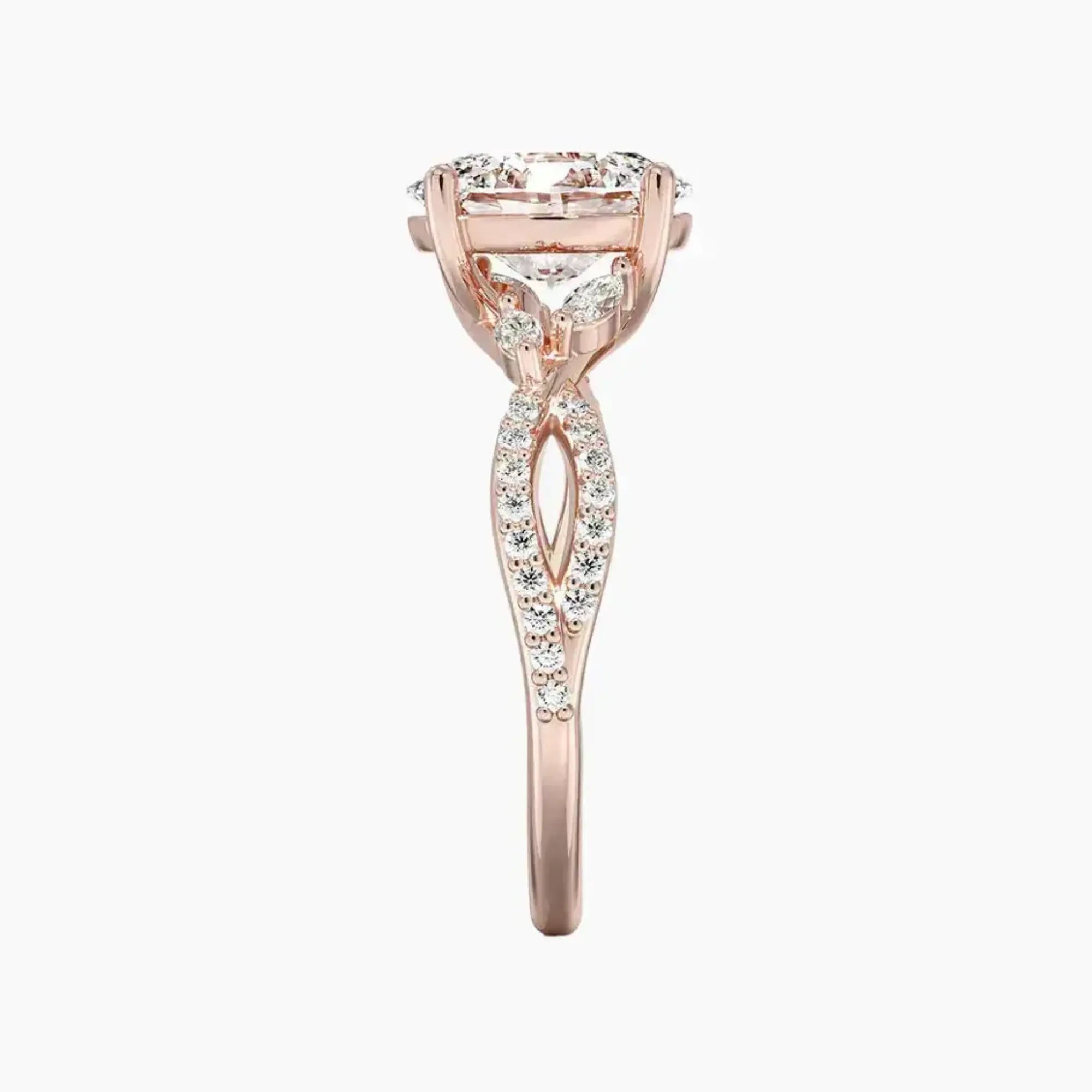 OBSER235 - Amara Luxe Adorned Oval engagement ring setting view 6