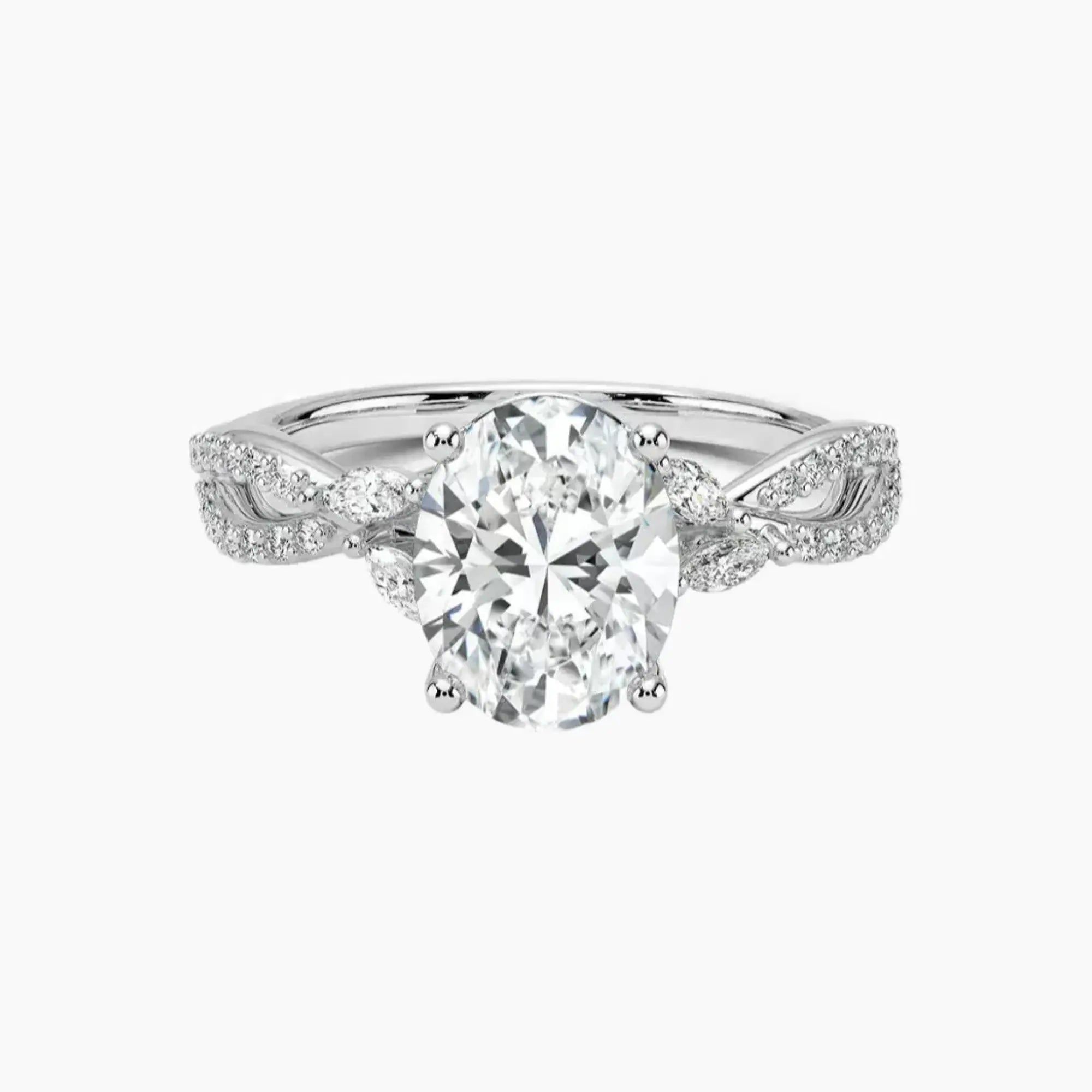 OBSER235 - Amara Luxe Adorned Oval engagement ring setting view 1