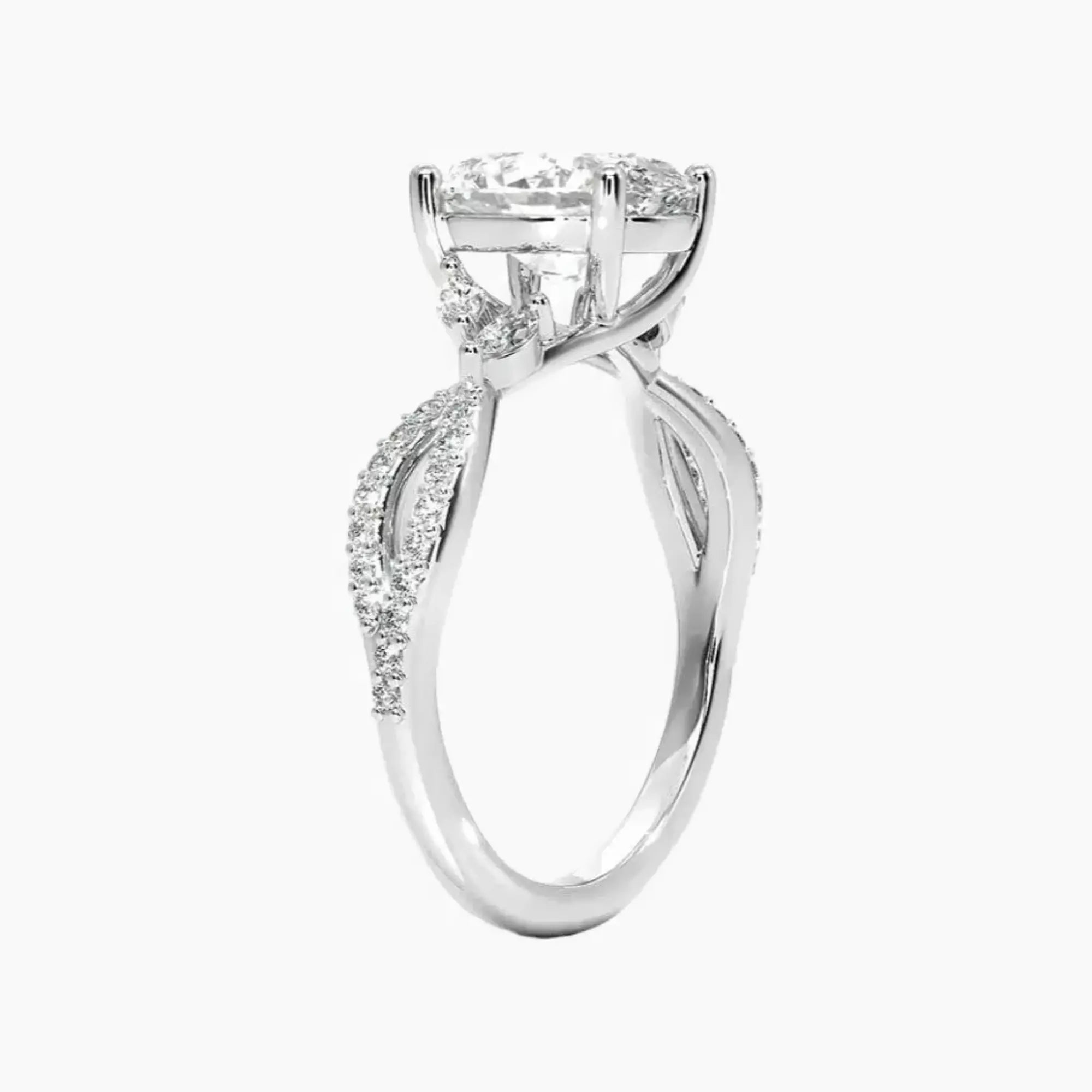 OBSER235 - Amara Luxe Adorned Oval engagement ring setting view 2