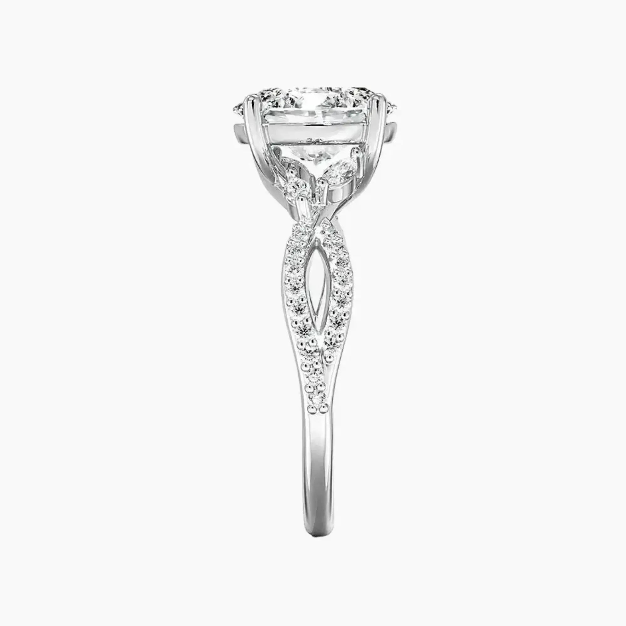 OBSER235 - Amara Luxe Adorned Oval engagement ring setting view 3