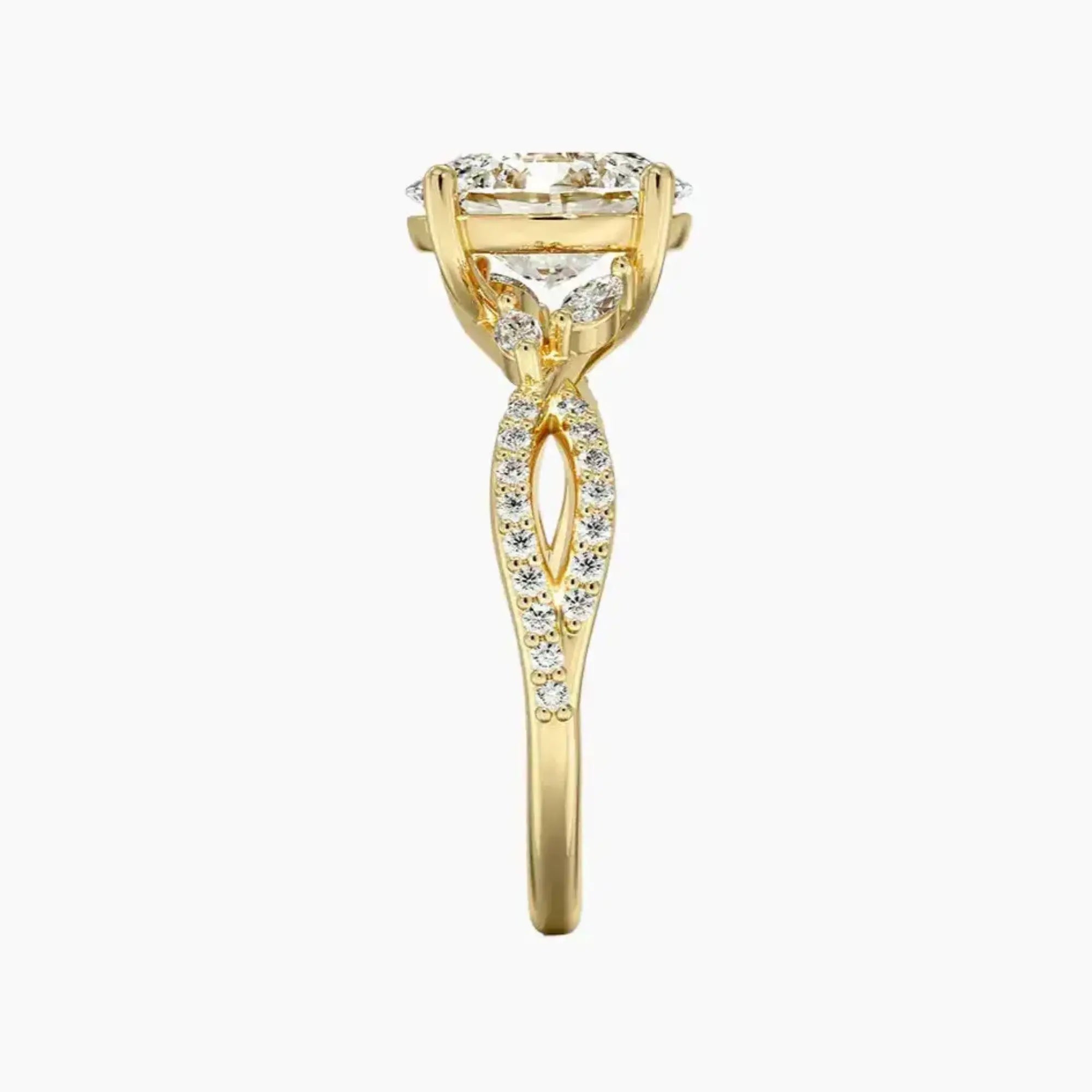 OBSER235 - Amara Luxe Adorned Oval engagement ring setting view 9