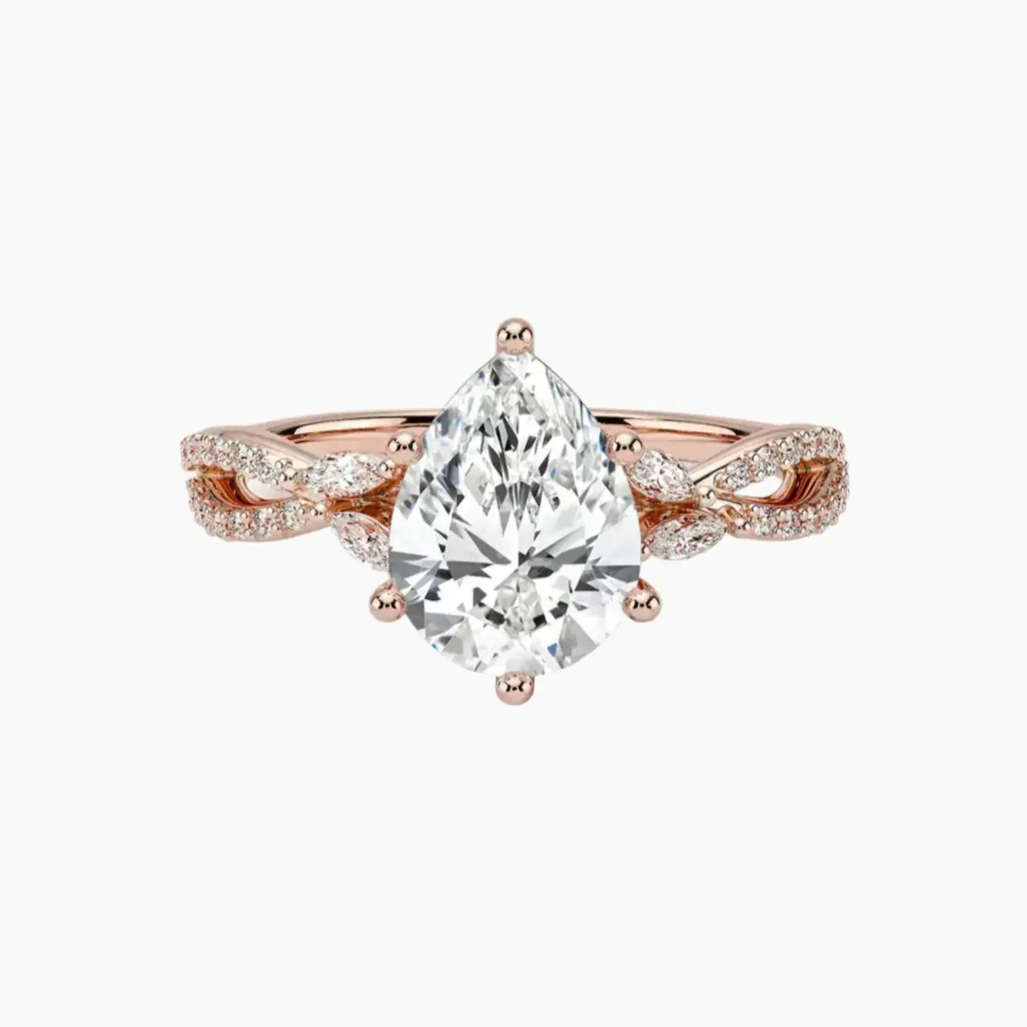 OBSER133 - Amara Luxe Adorned Pear engagement ring setting view 4