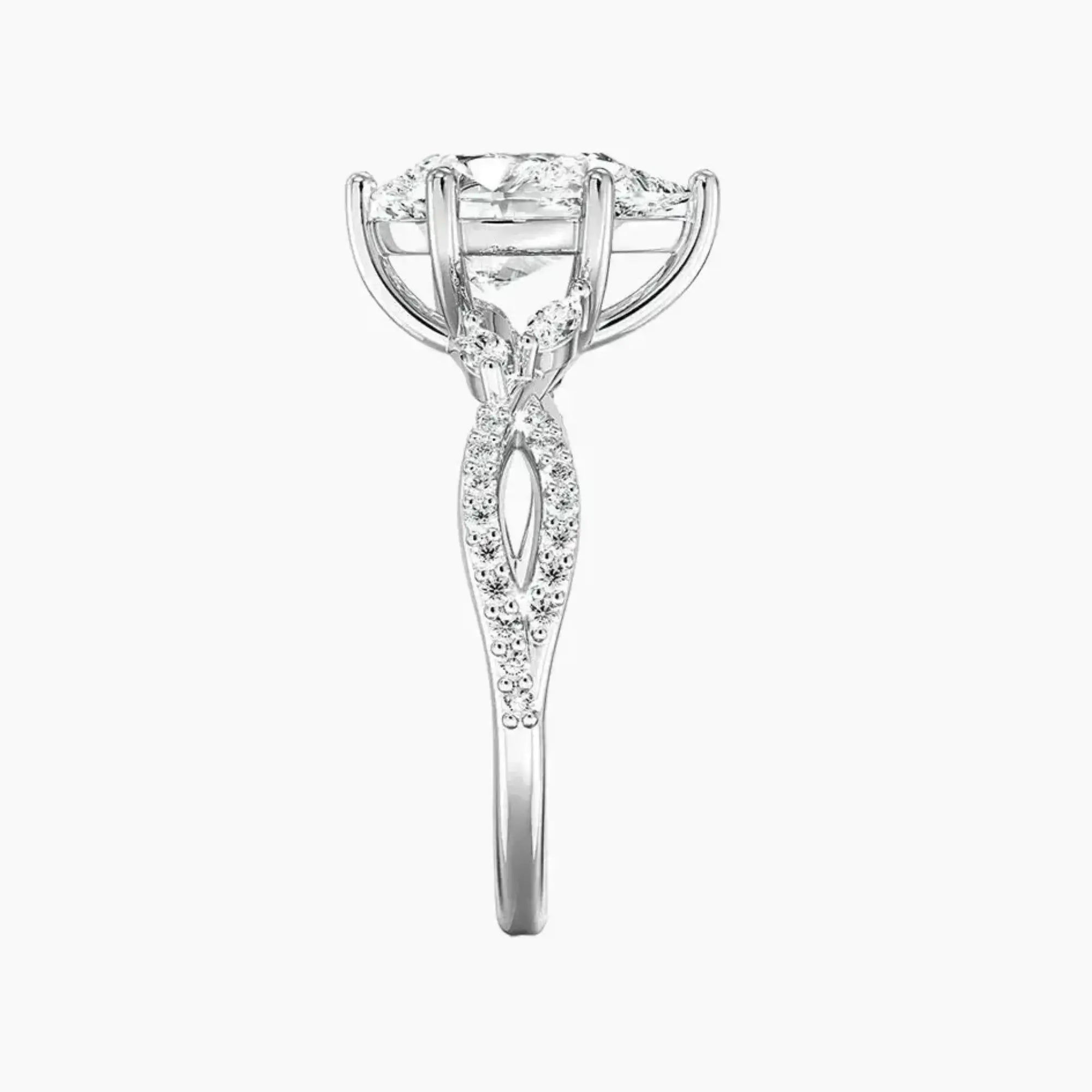 OBSER133 - Amara Luxe Adorned Pear engagement ring setting view 3
