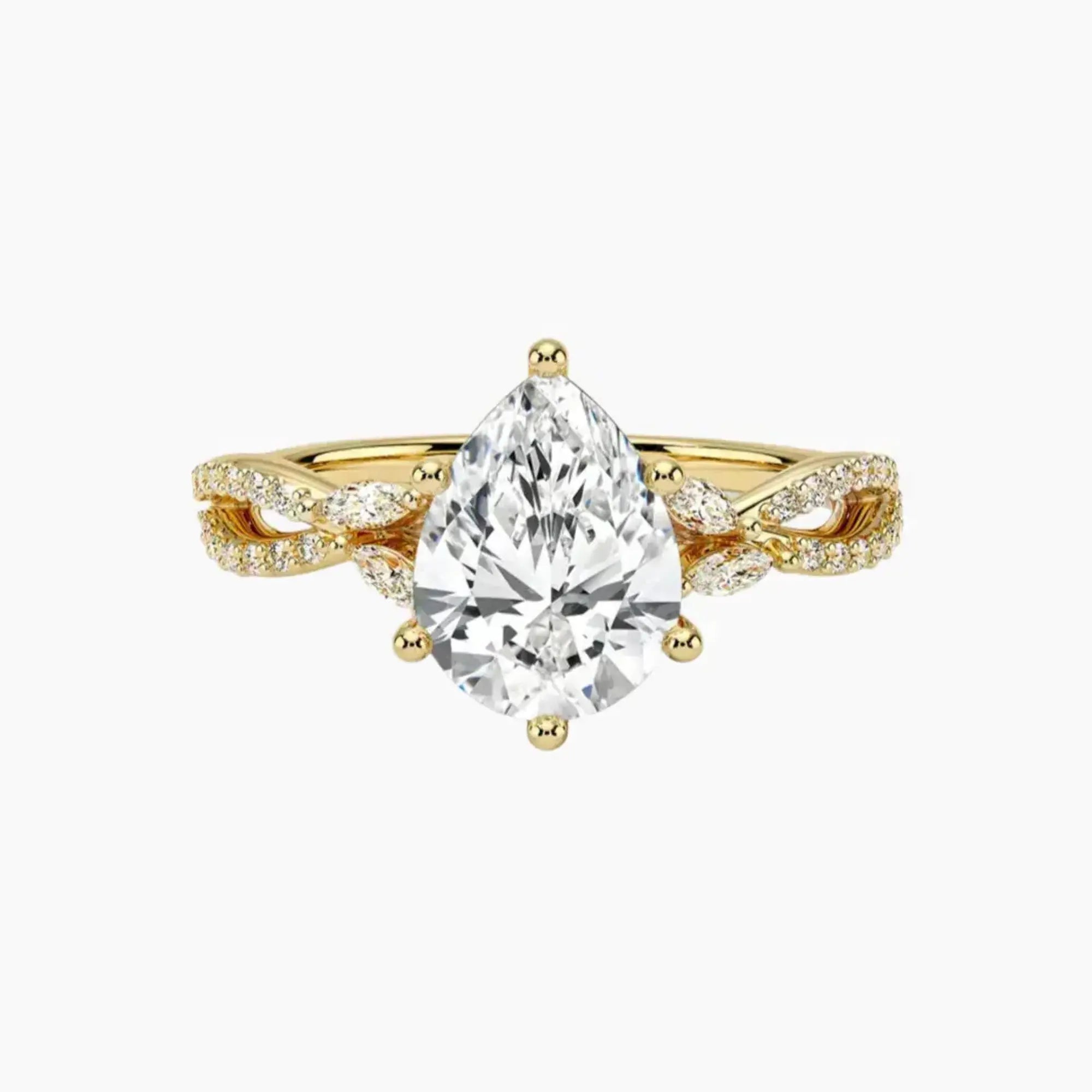 OBSER133 - Amara Luxe Adorned Pear engagement ring setting view 7