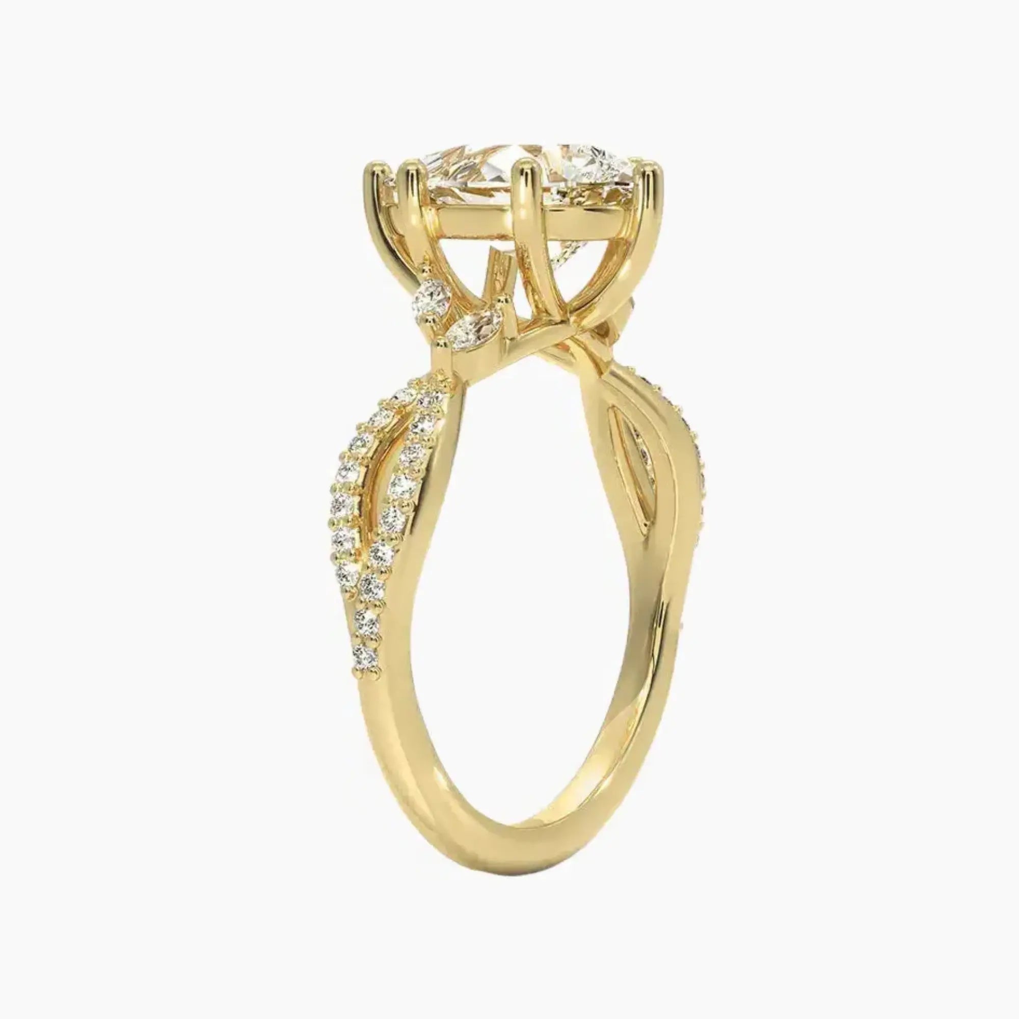 OBSER133 - Amara Luxe Adorned Pear engagement ring setting view 8