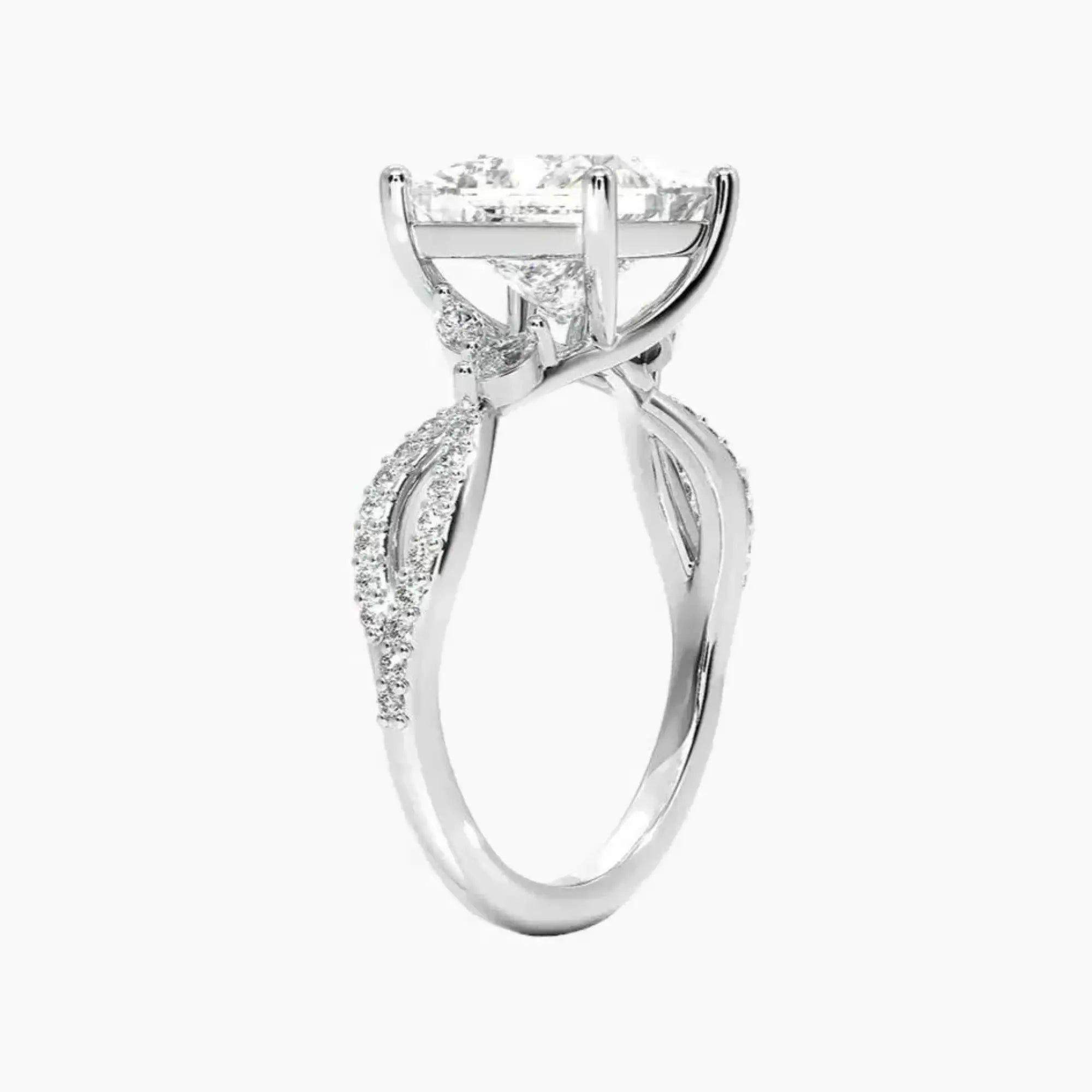 OBSER233 - Amara Luxe Adorned Princess engagement ring setting view 2