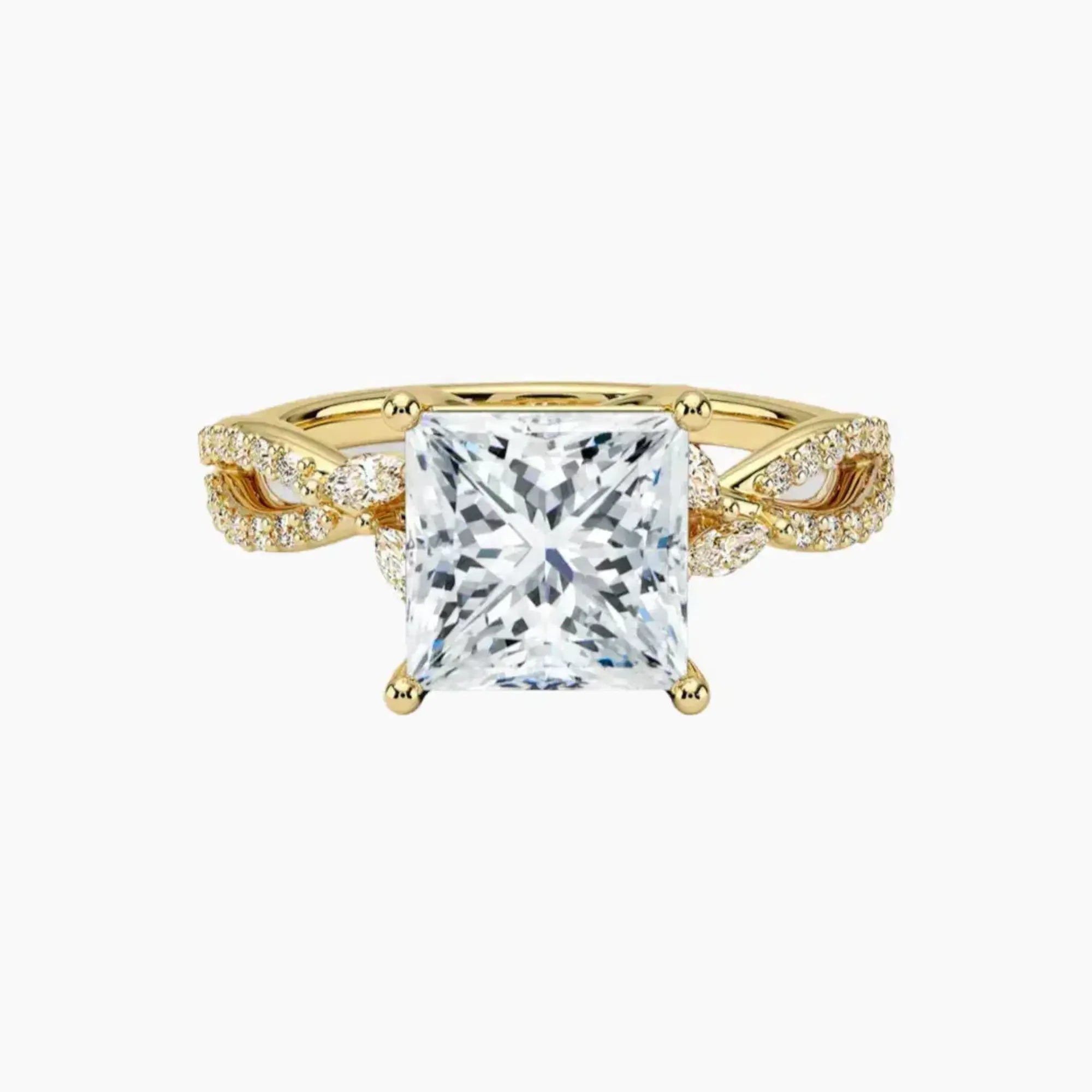 OBSER233 - Amara Luxe Adorned Princess engagement ring setting view 7