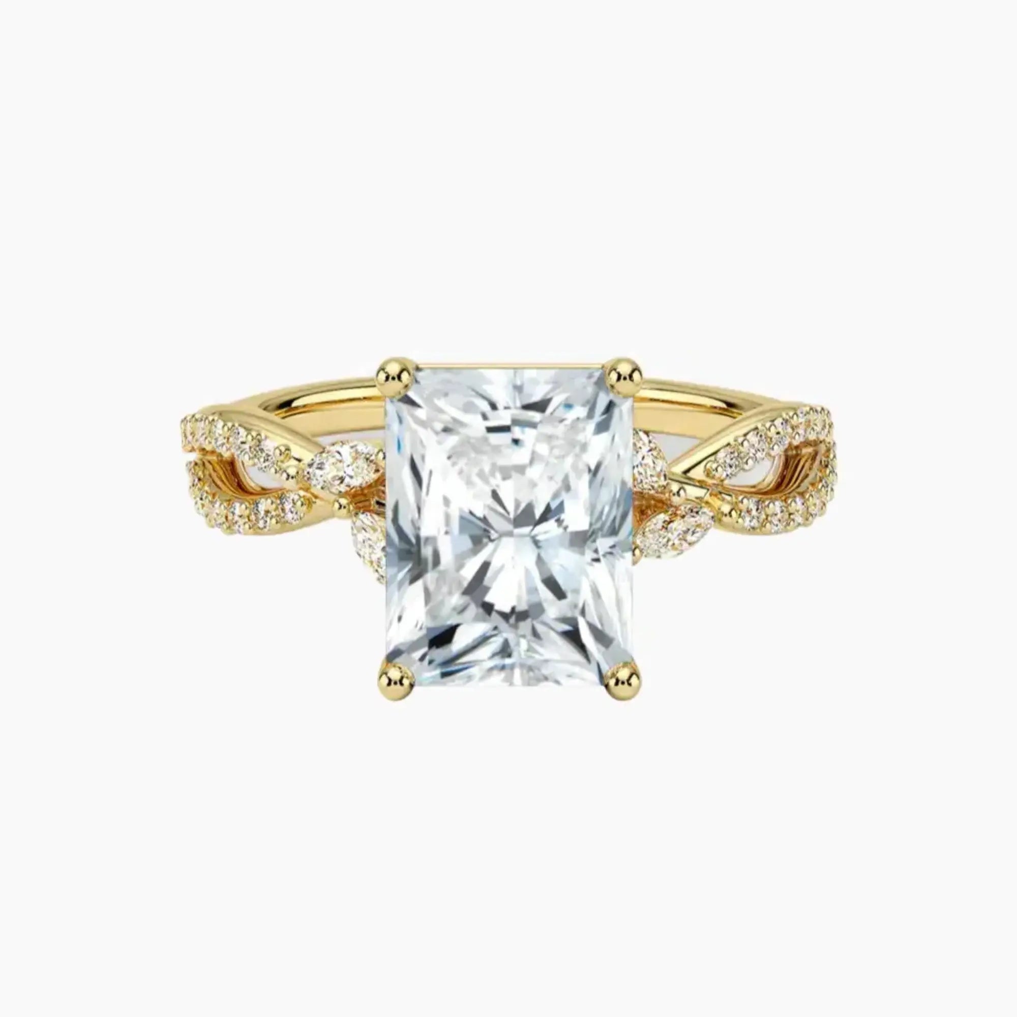 OBSER230 - Amara Luxe Adorned Radiant engagement ring setting view 7